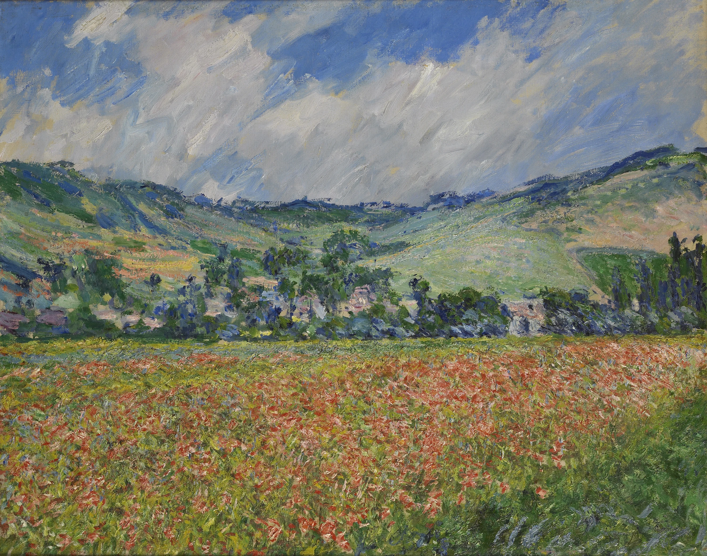 Champ de coquelicots, environs de Giverny, Claude Monet