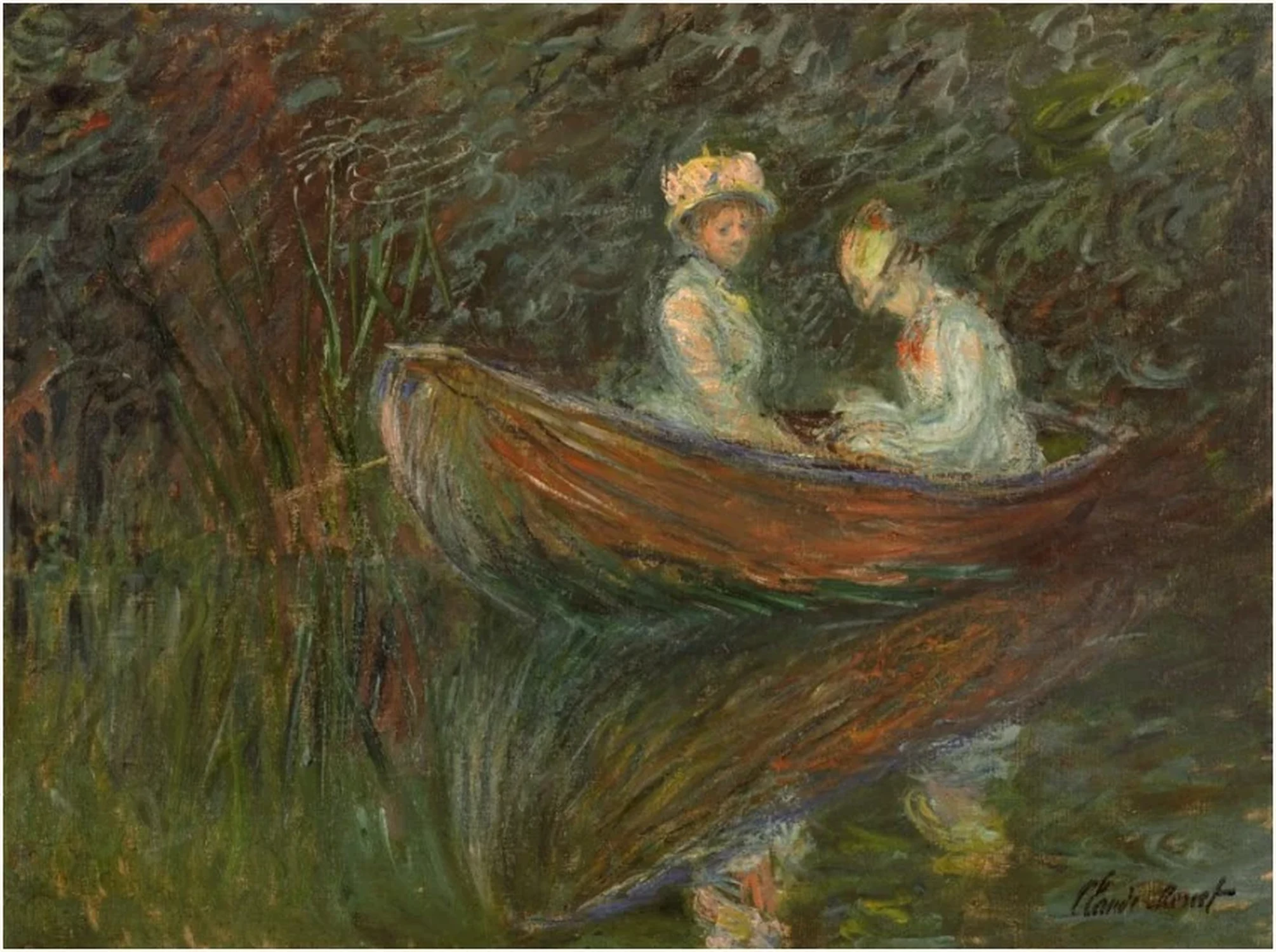 Deux femmes en barque, Claude Monet