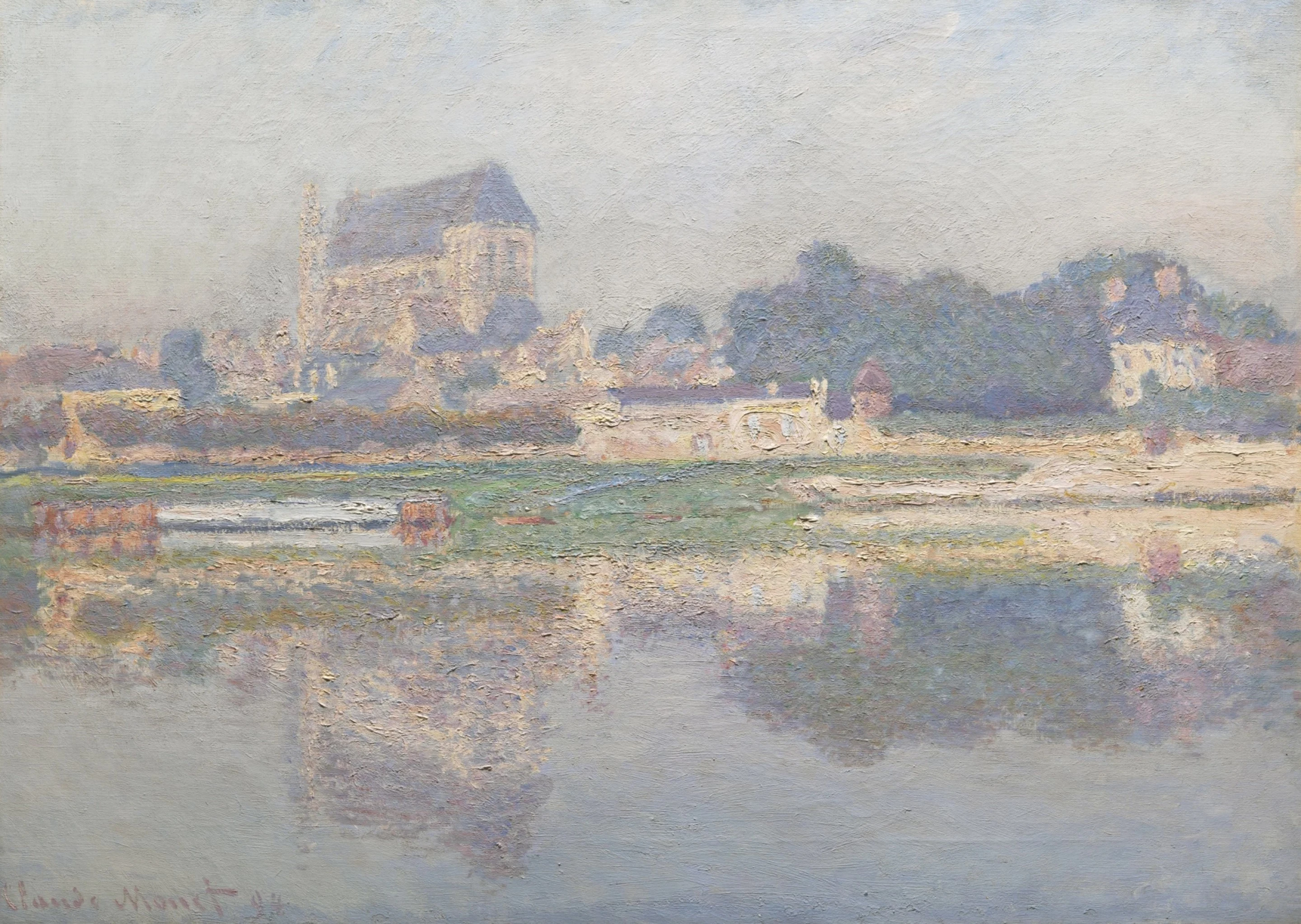Église de Vernon, soleil, Claude Monet