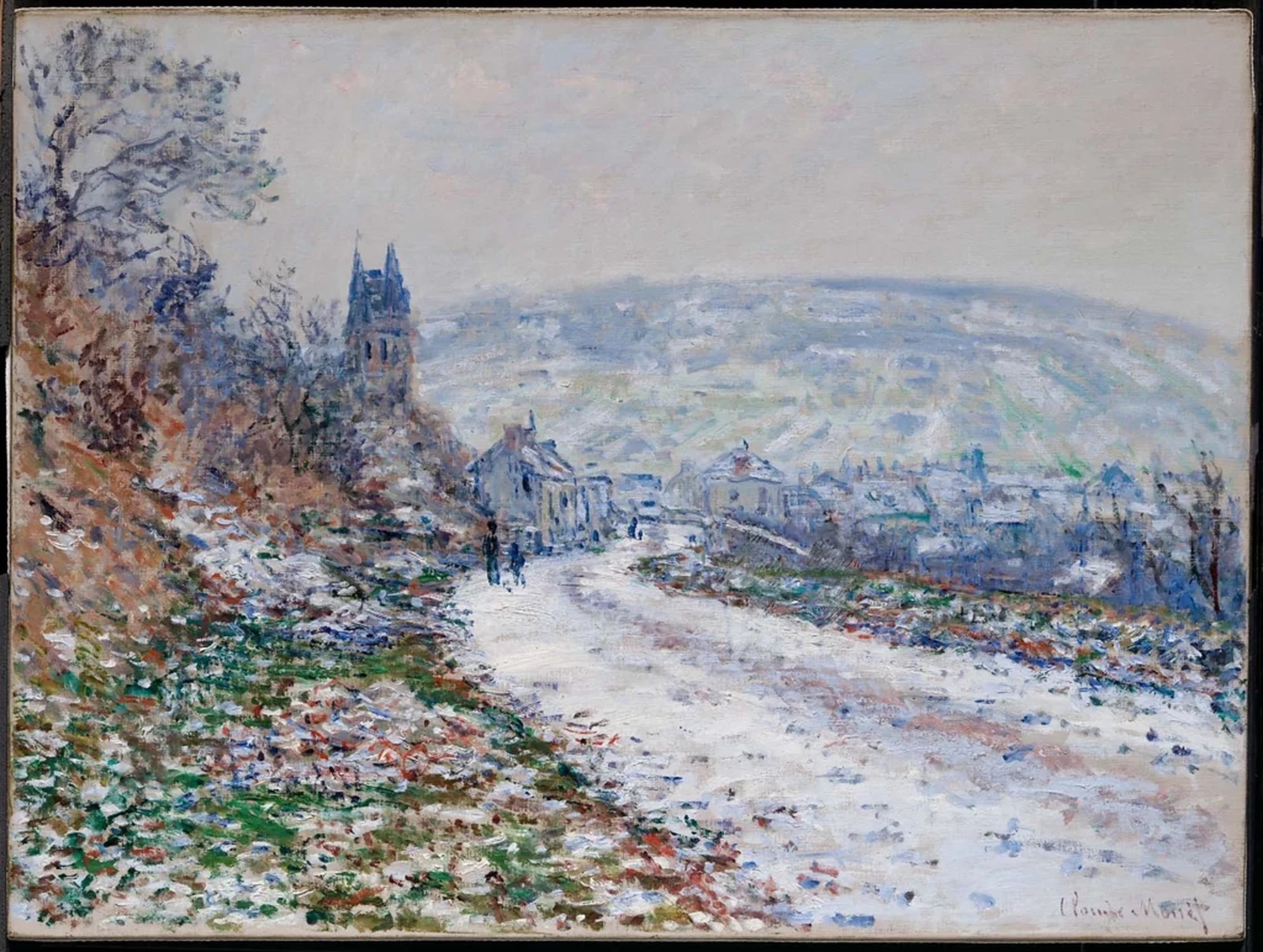 Entrance to the Village of Vétheuil in Winter, Claude Monet