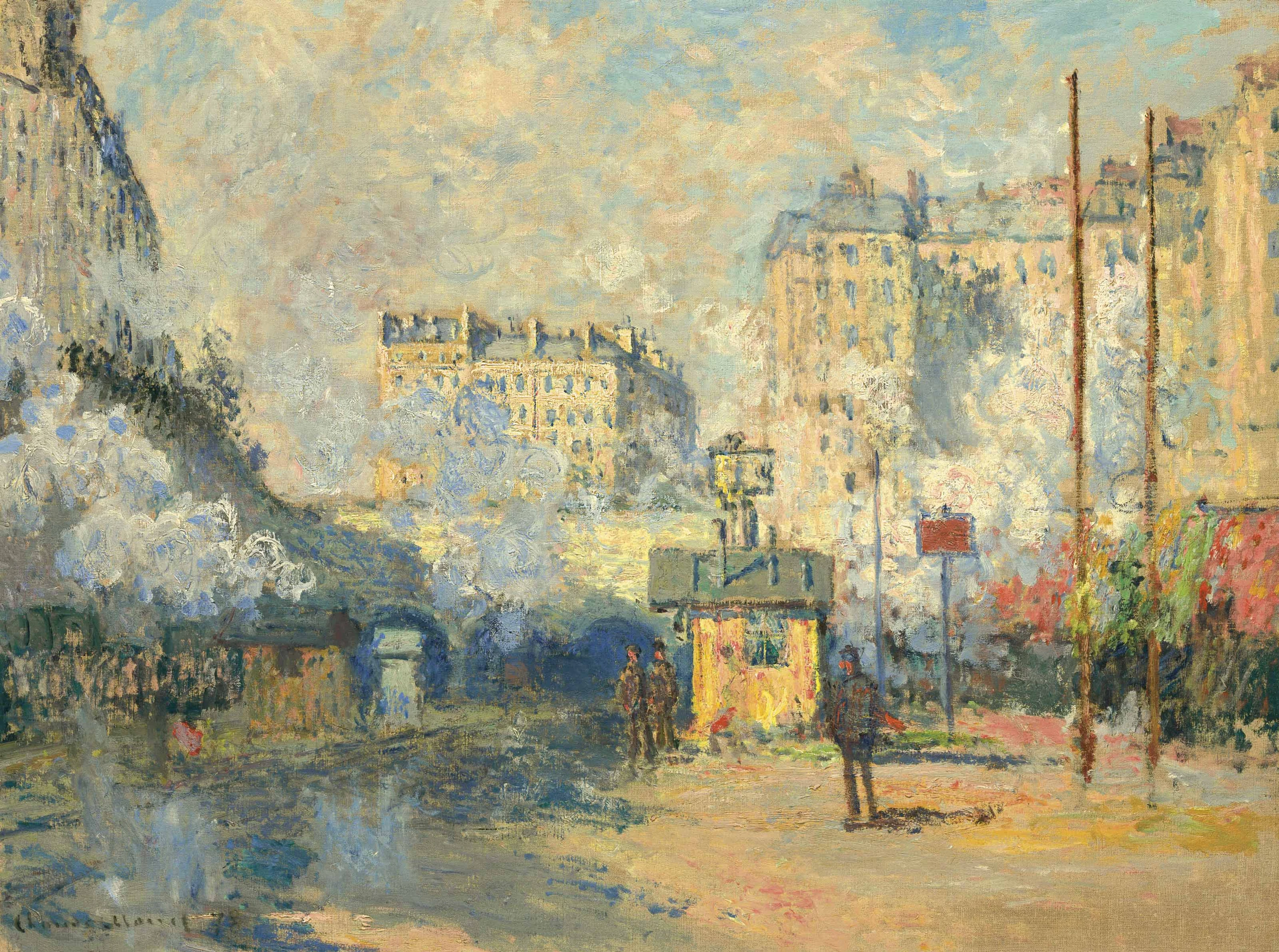 Extérieur de la gare Saint-Lazare, effet de soleil, Claude Monet