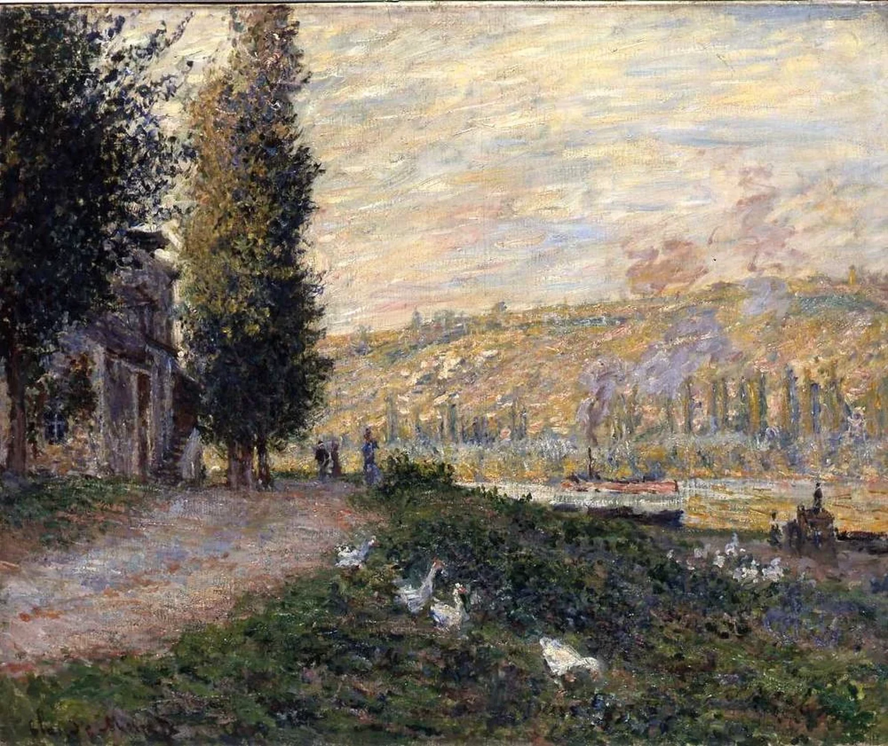 La berge à Lavacourt, Claude Monet