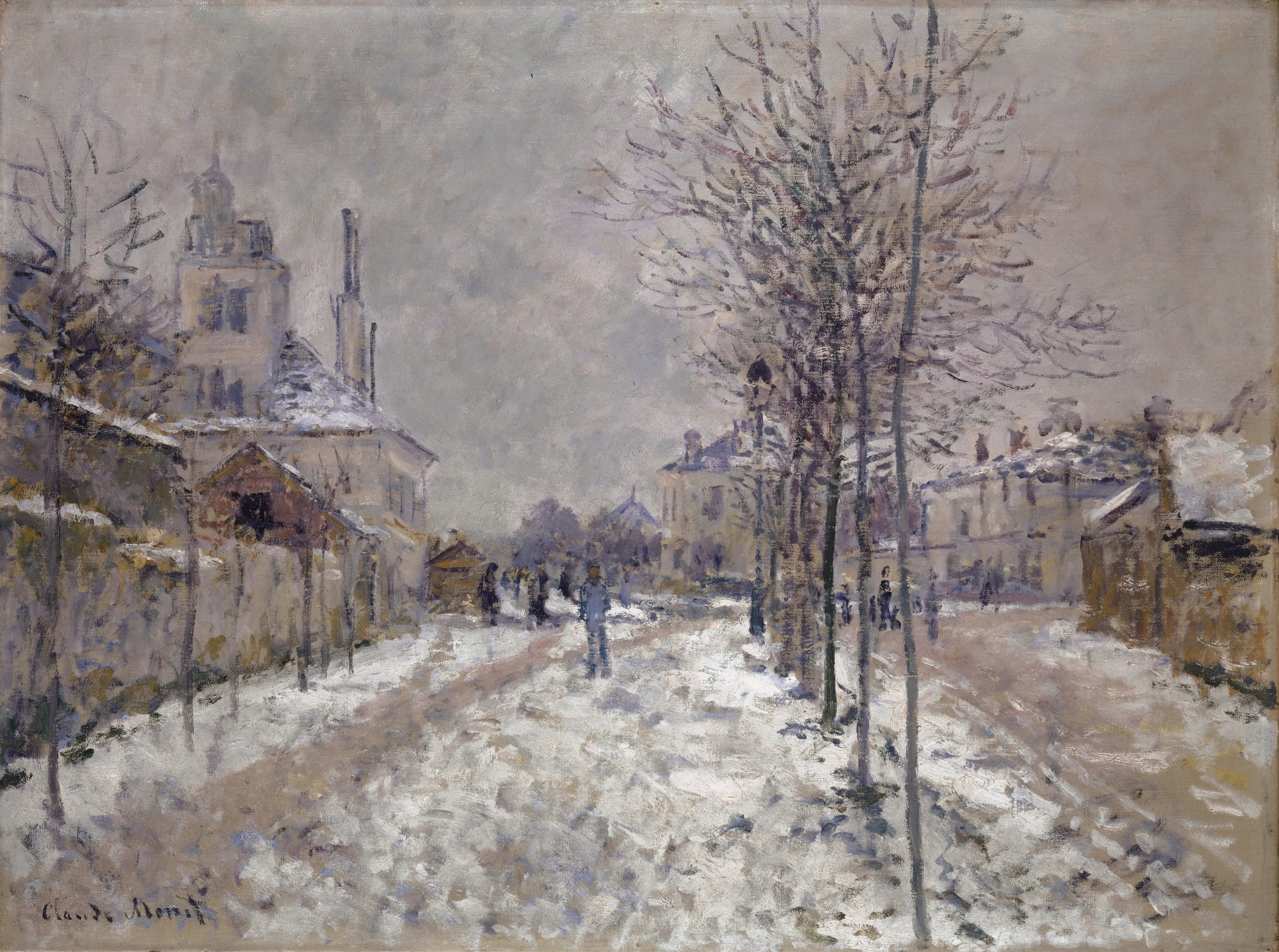 Le Boulevard de Pontoise à Argenteuil, neige, Claude Monet