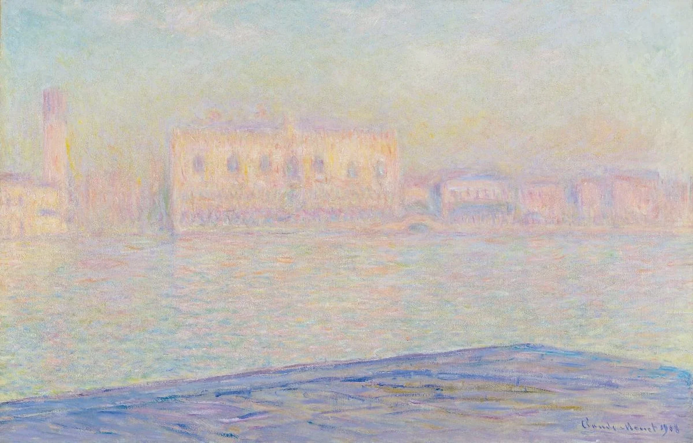 Le Palais Ducal vu de Saint-Georges Majeur, Claude Monet