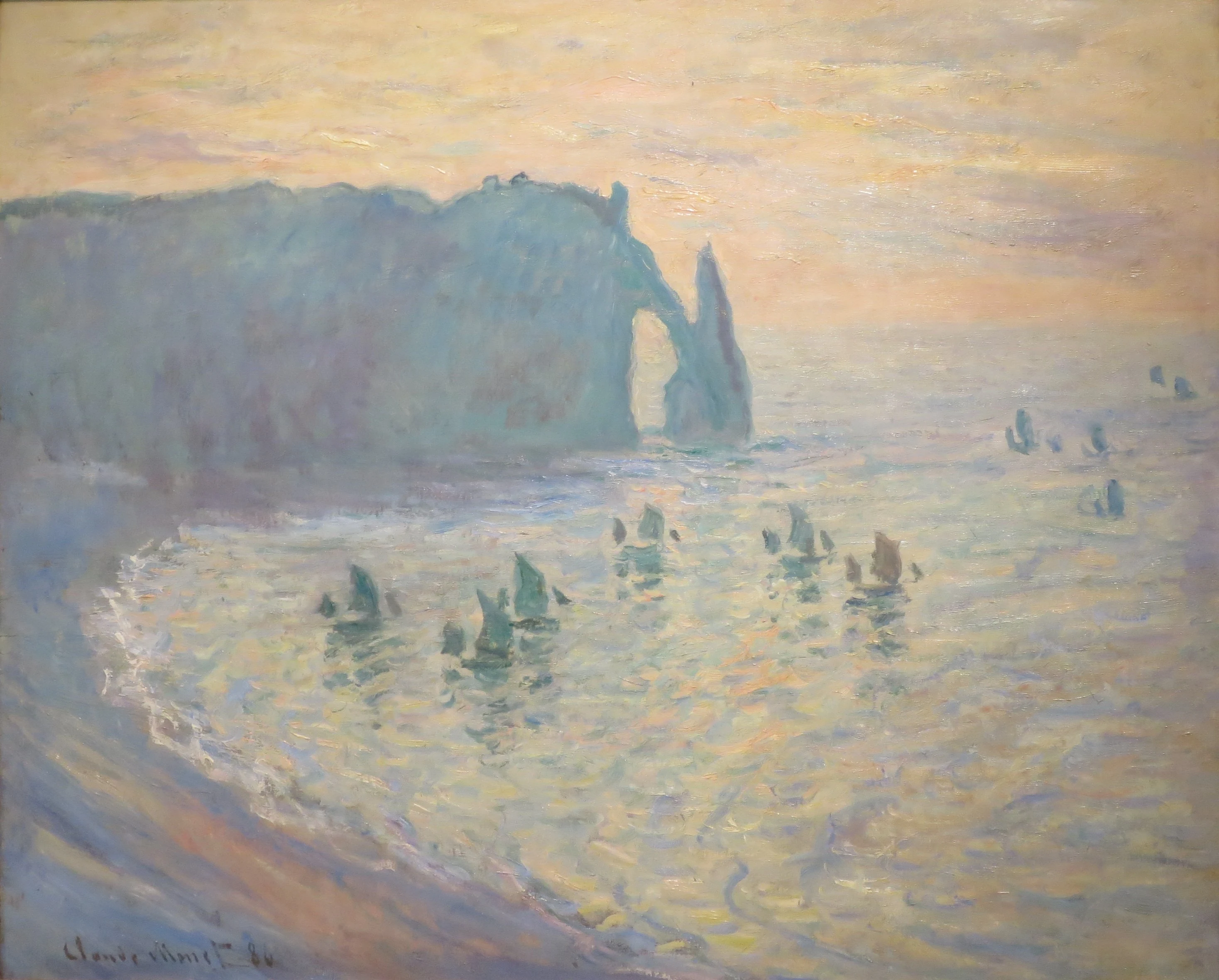 Les Falaises à Étretat, Claude Monet