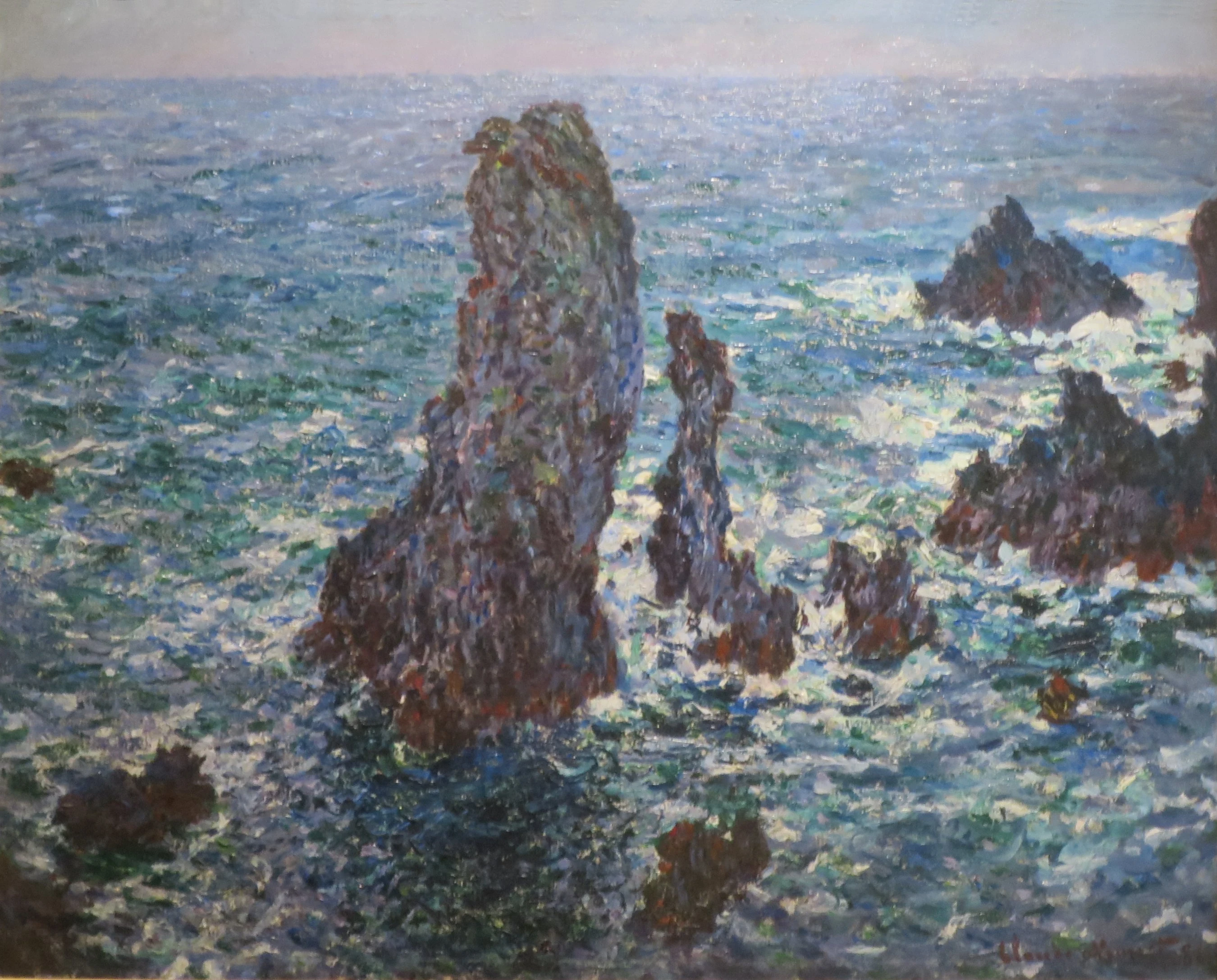 Les Pyramides de Port-Coton, mer sauvage, Claude Monet