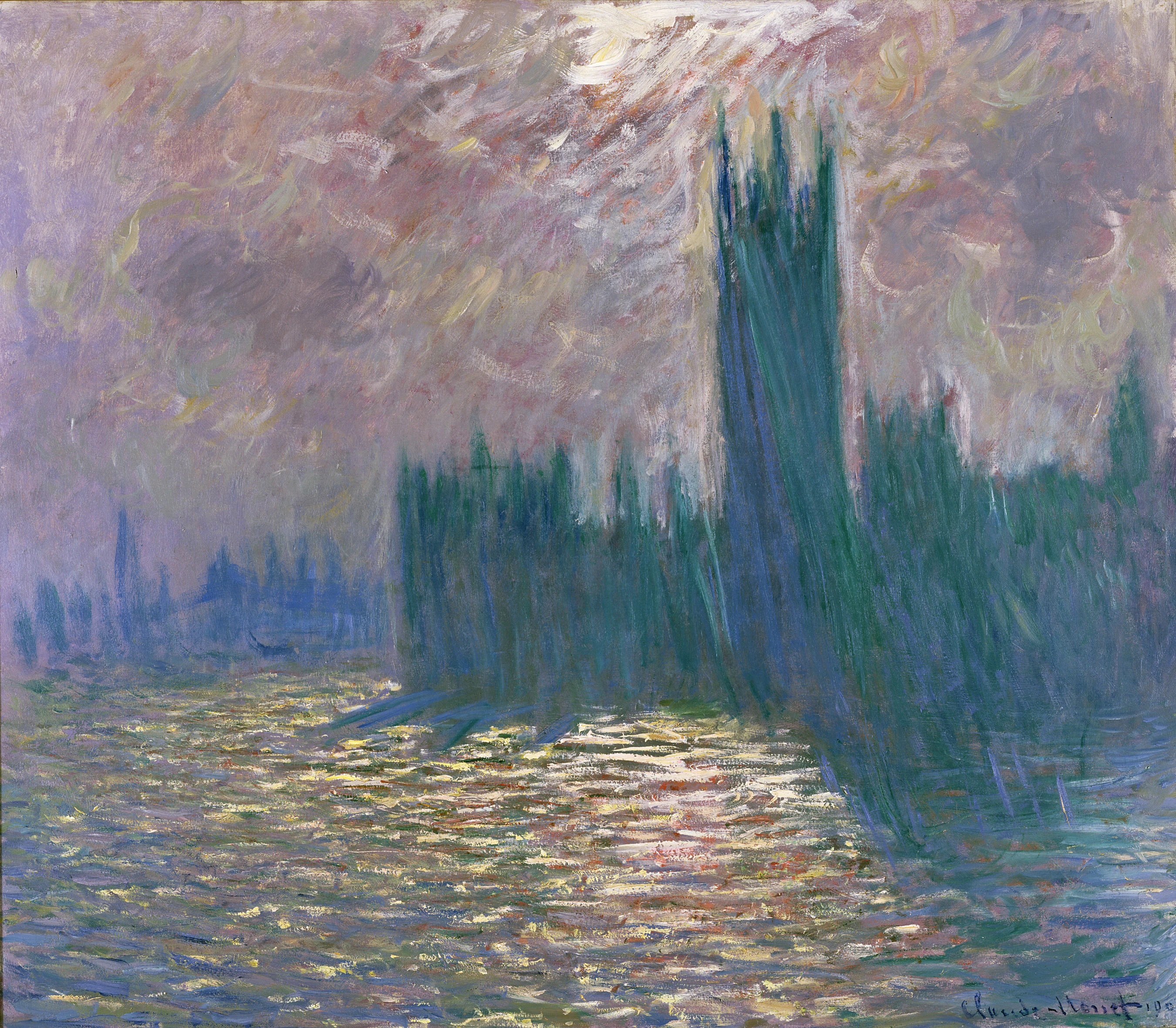 Londres, Le Parlement, Reflets sur la Tamise, Claude Monet