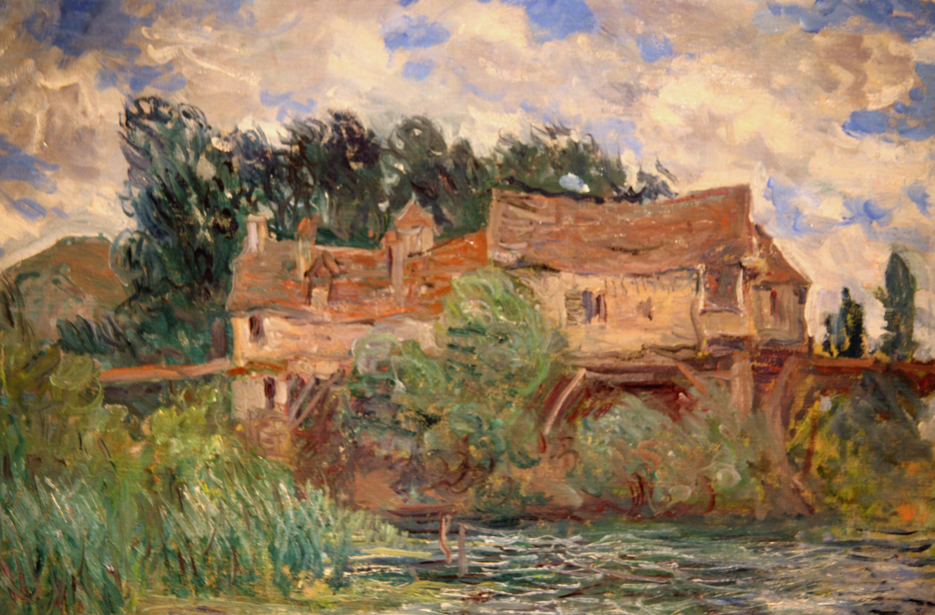 Maisons sur le Vieux-Pont à Vernon, Claude Monet