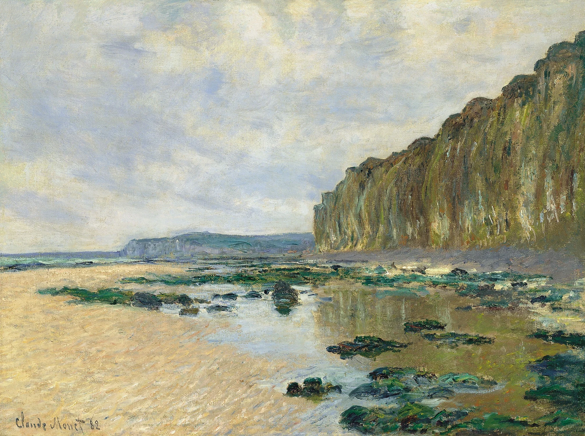 Marée basse devant Varengeville, Claude Monet