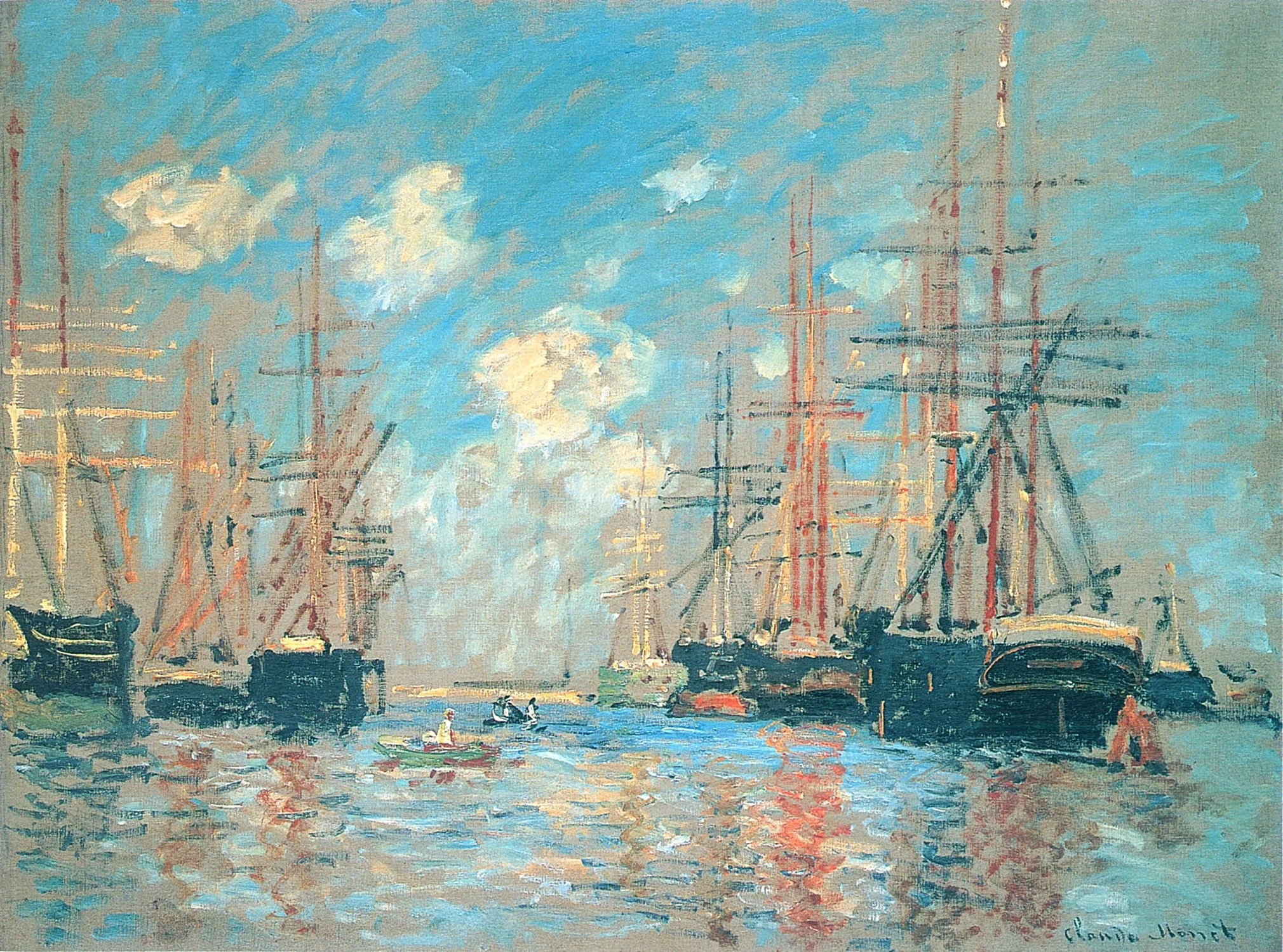 Marine, le port d'Amsterdam, Claude Monet