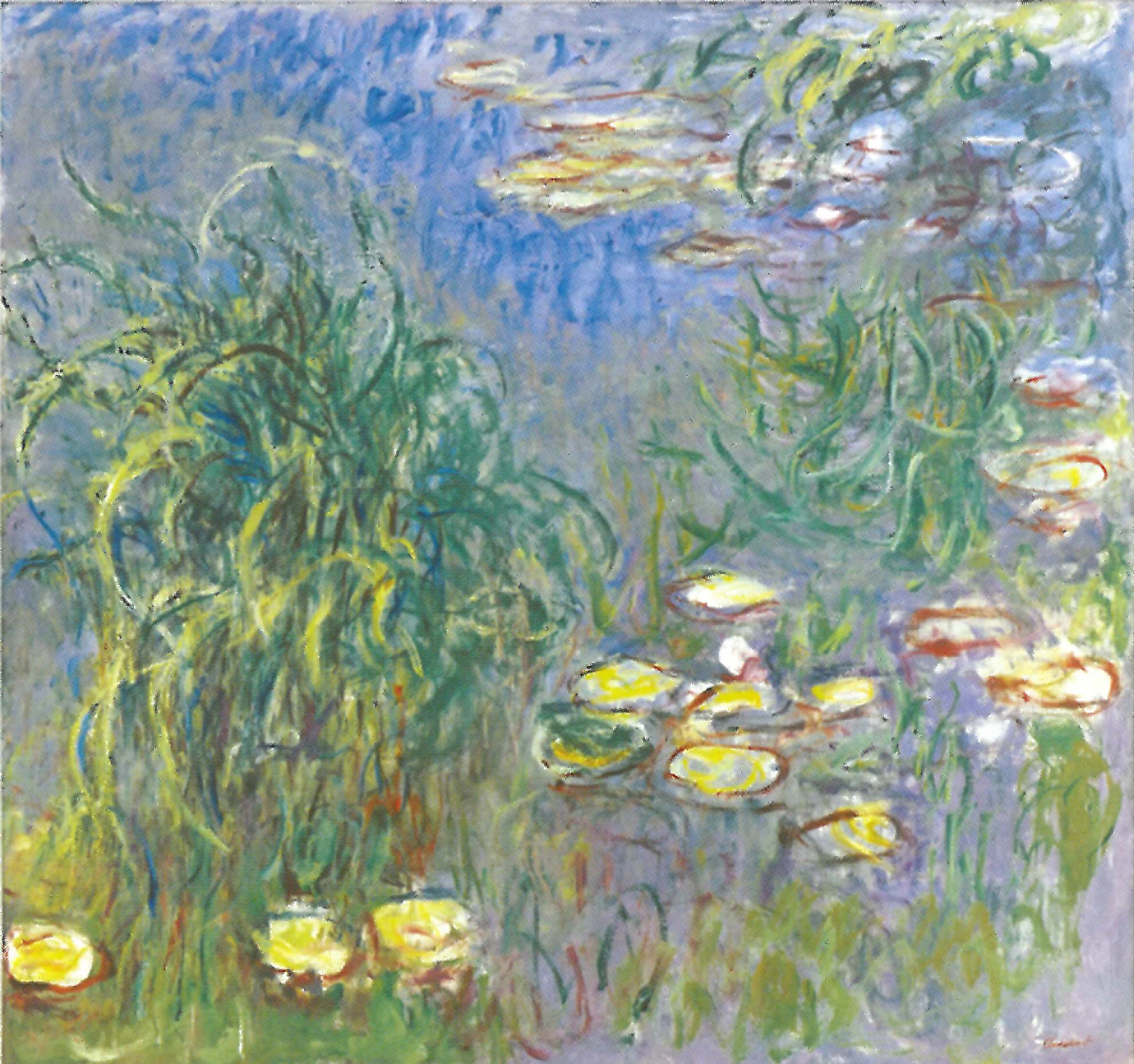 Nymphéas, bouquet d'herbes, Claude Monet