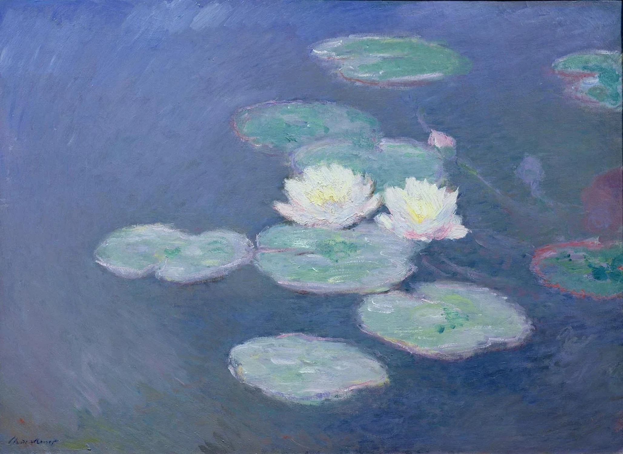 Nymphéas, effet du soir, Claude Monet