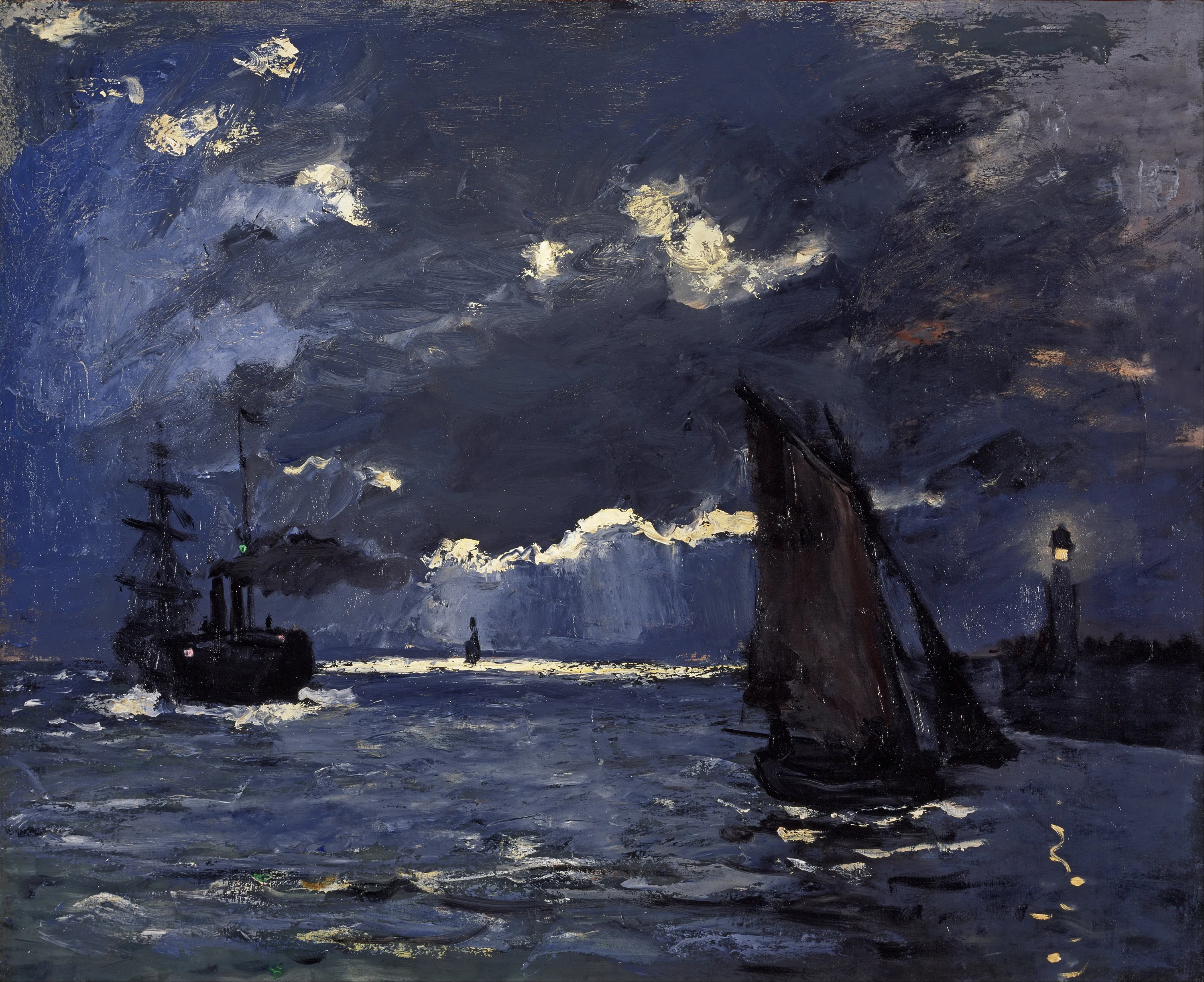 Paysage marin, effet de nuit, Claude Monet