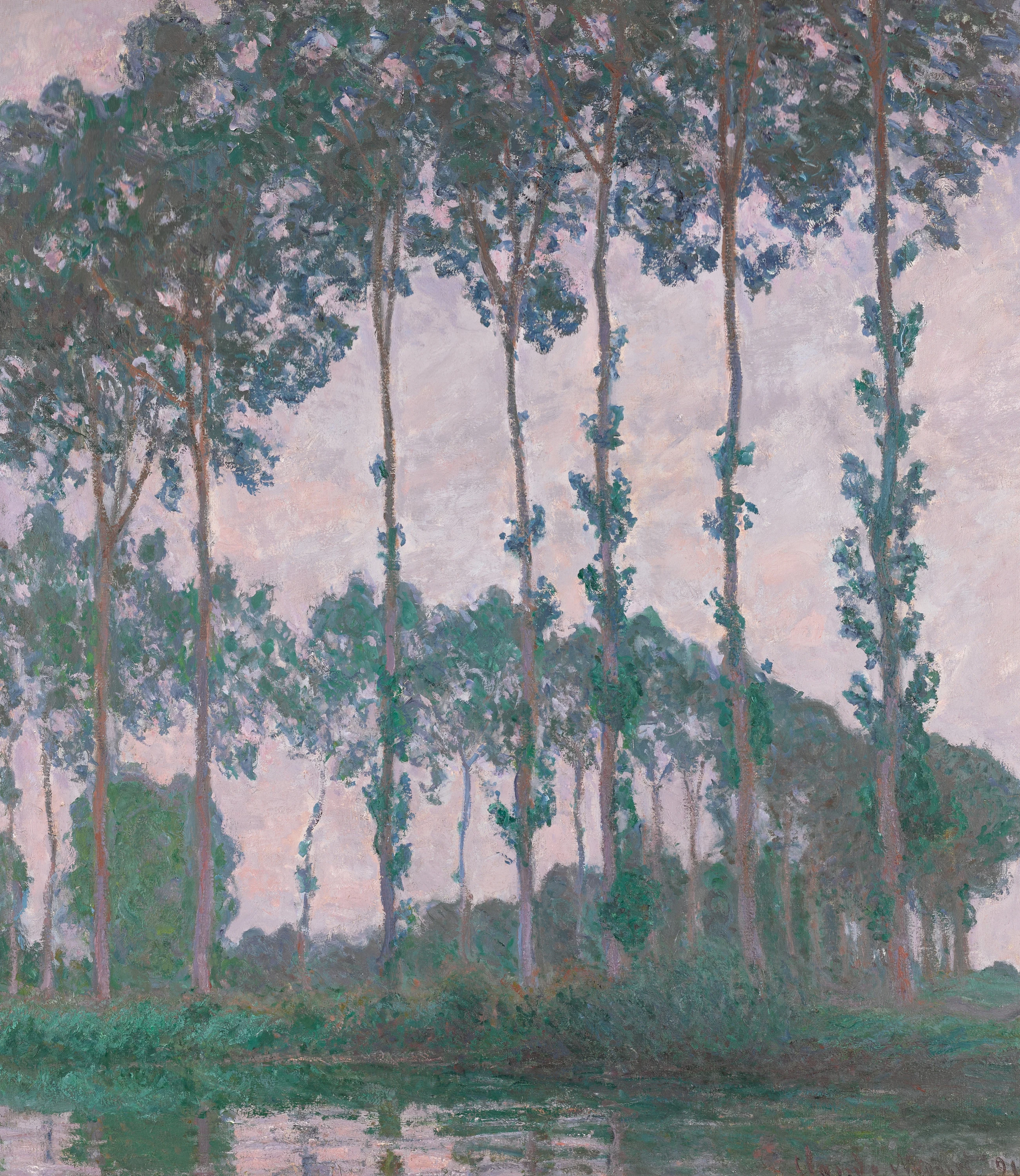 Peupliers au bord de l’Epte, temps couvert, Claude Monet