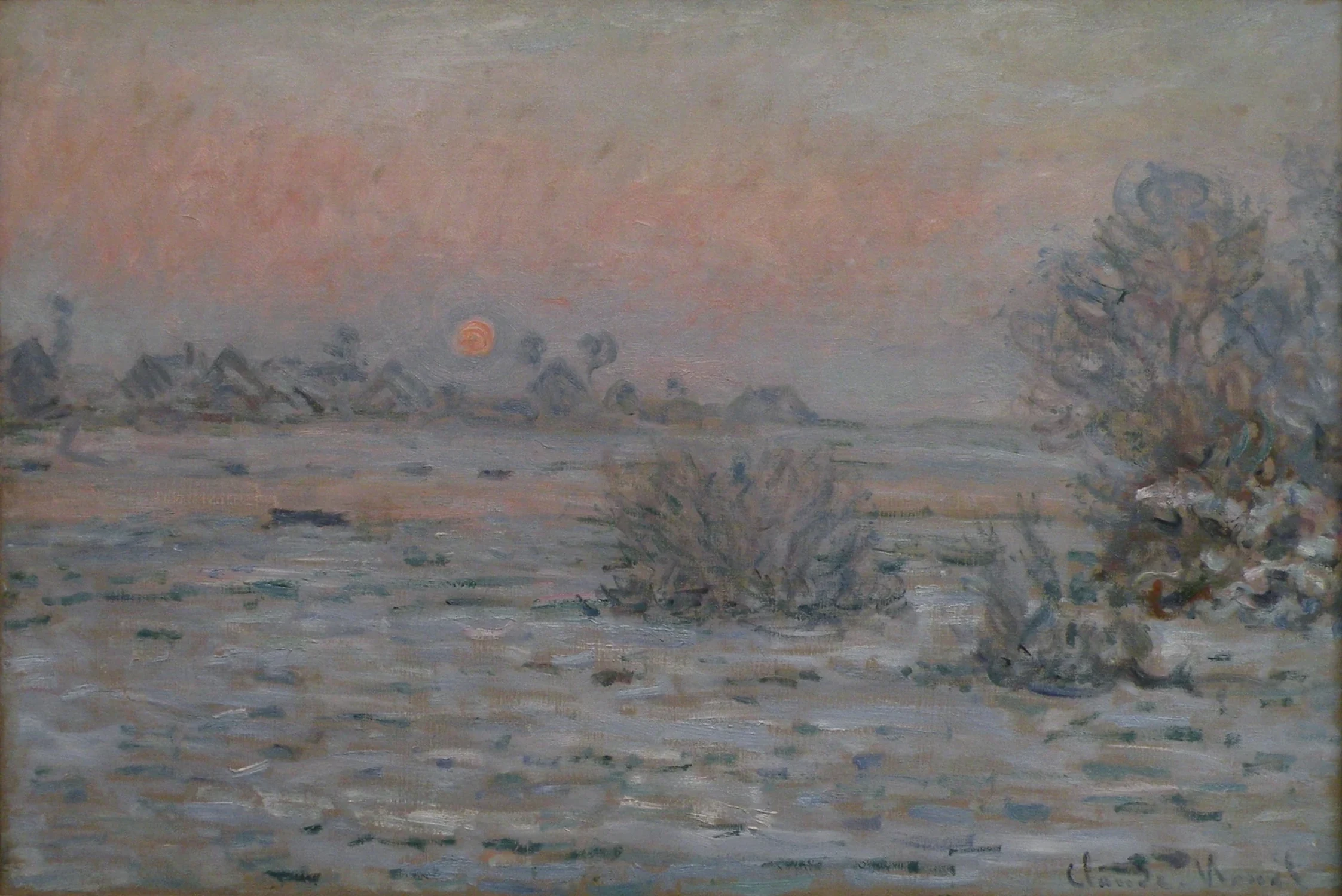 Soleil d'hiver à Lavacourt, Claude Monet