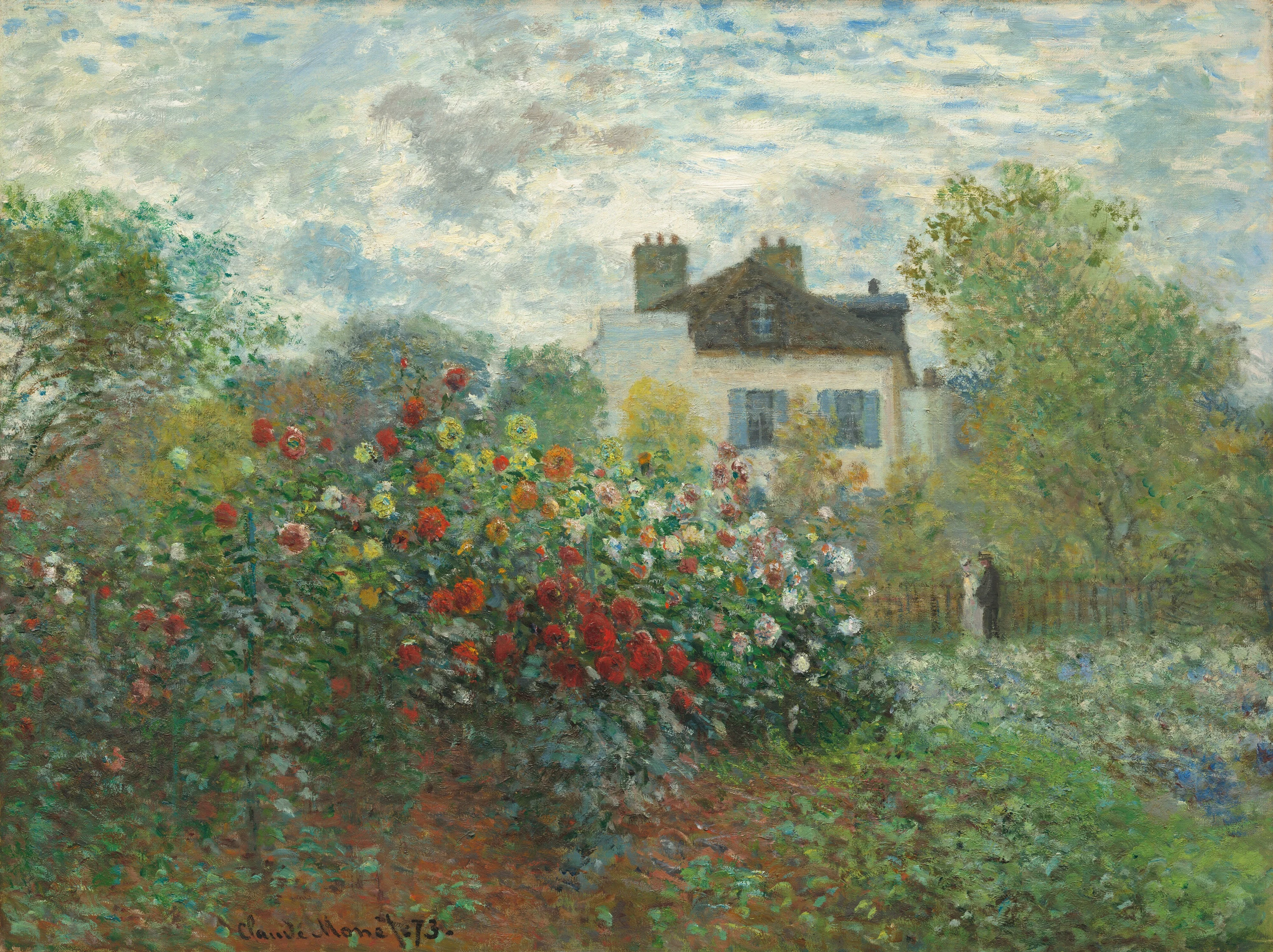 The Artist's Garden in Argenteuil (A Corner of the Garden with Dahlias), Claude Monet