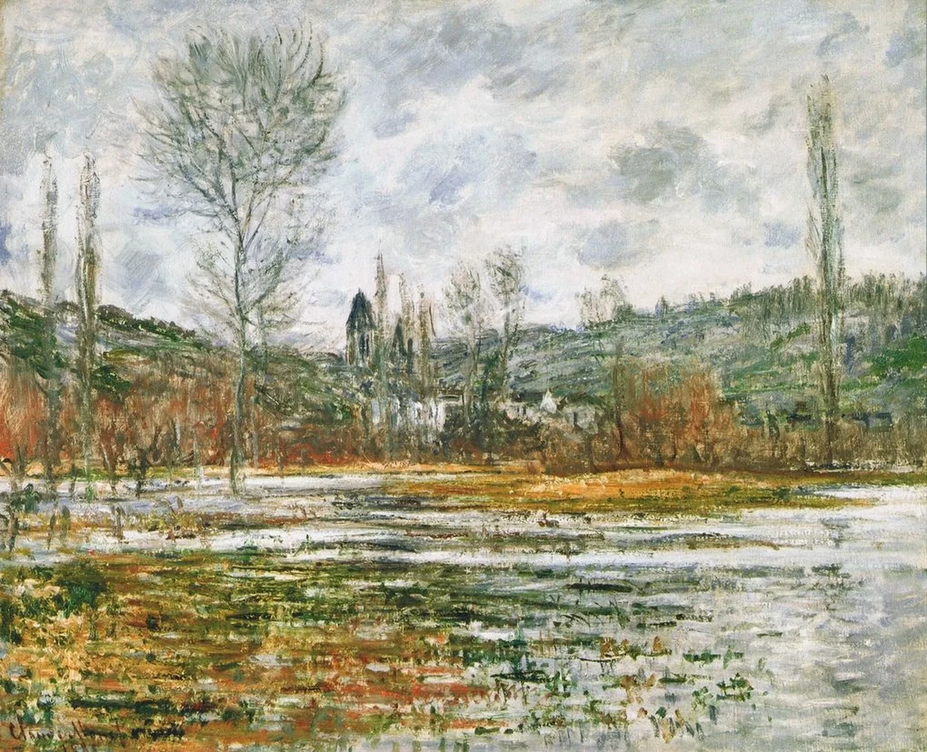 Vetheuil, Prairie inondée, Claude Monet