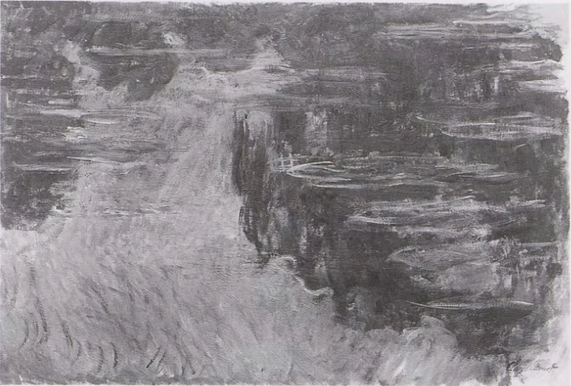 Water-Lily Pond, Sketch, Claude Monet