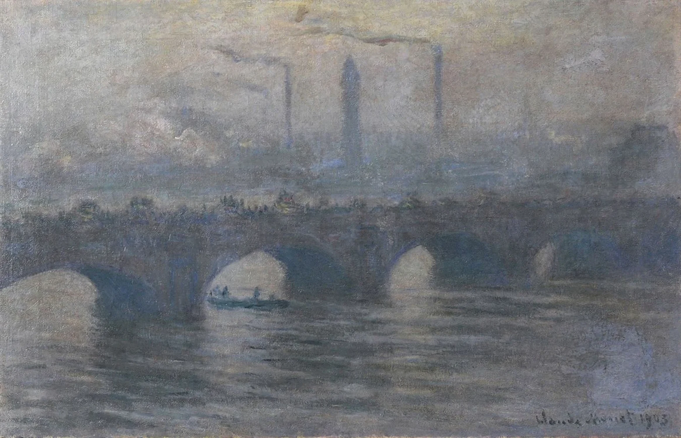 Waterloo Bridge, temps gris, Claude Monet