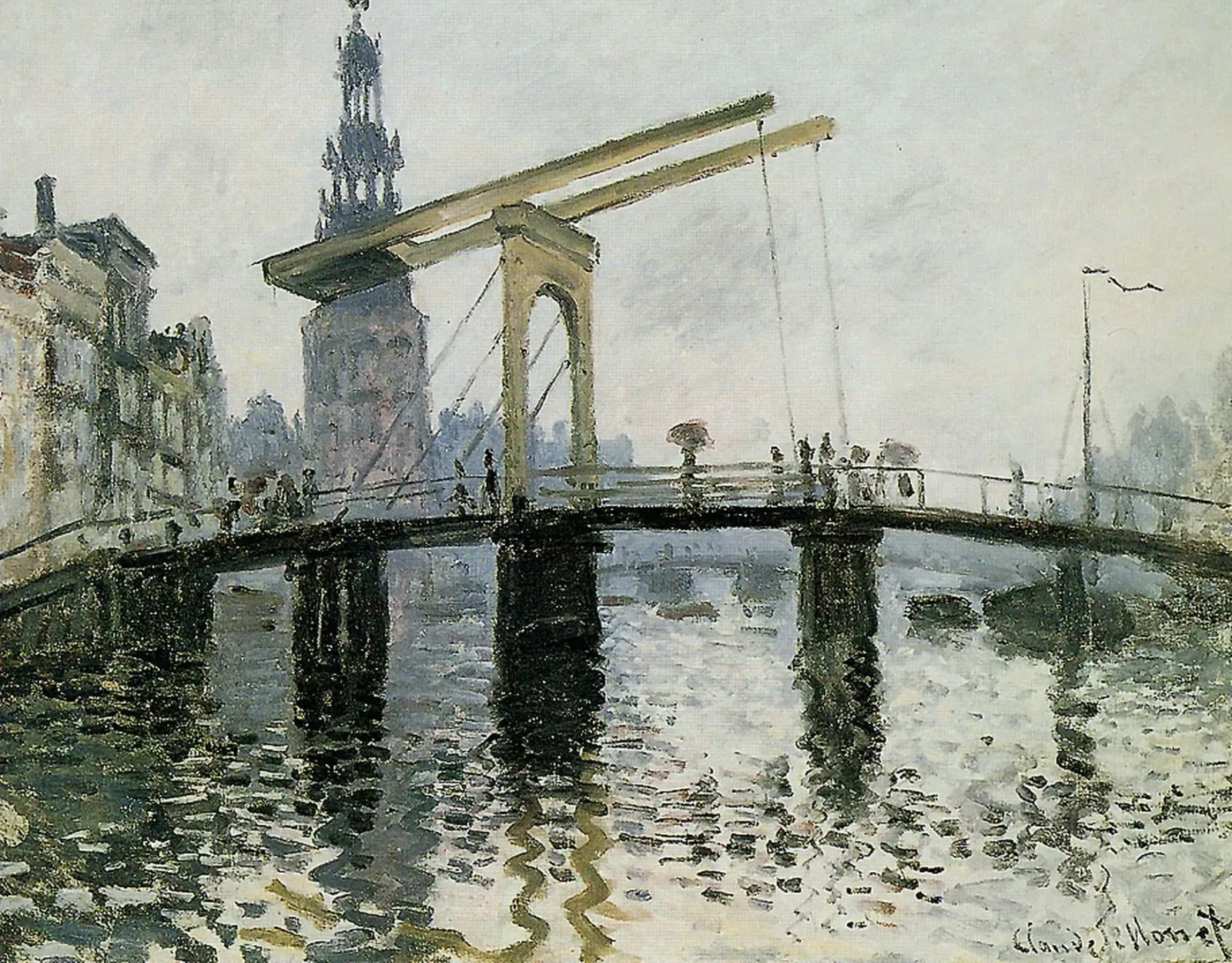 Amsterdam. Le pont, Claude Monet