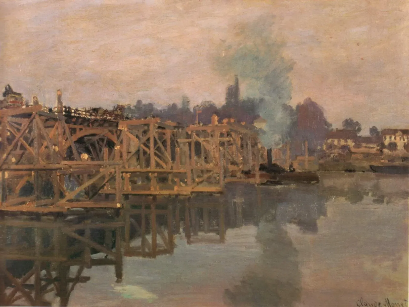 Argenteuil, le pont en réparation, Claude Monet