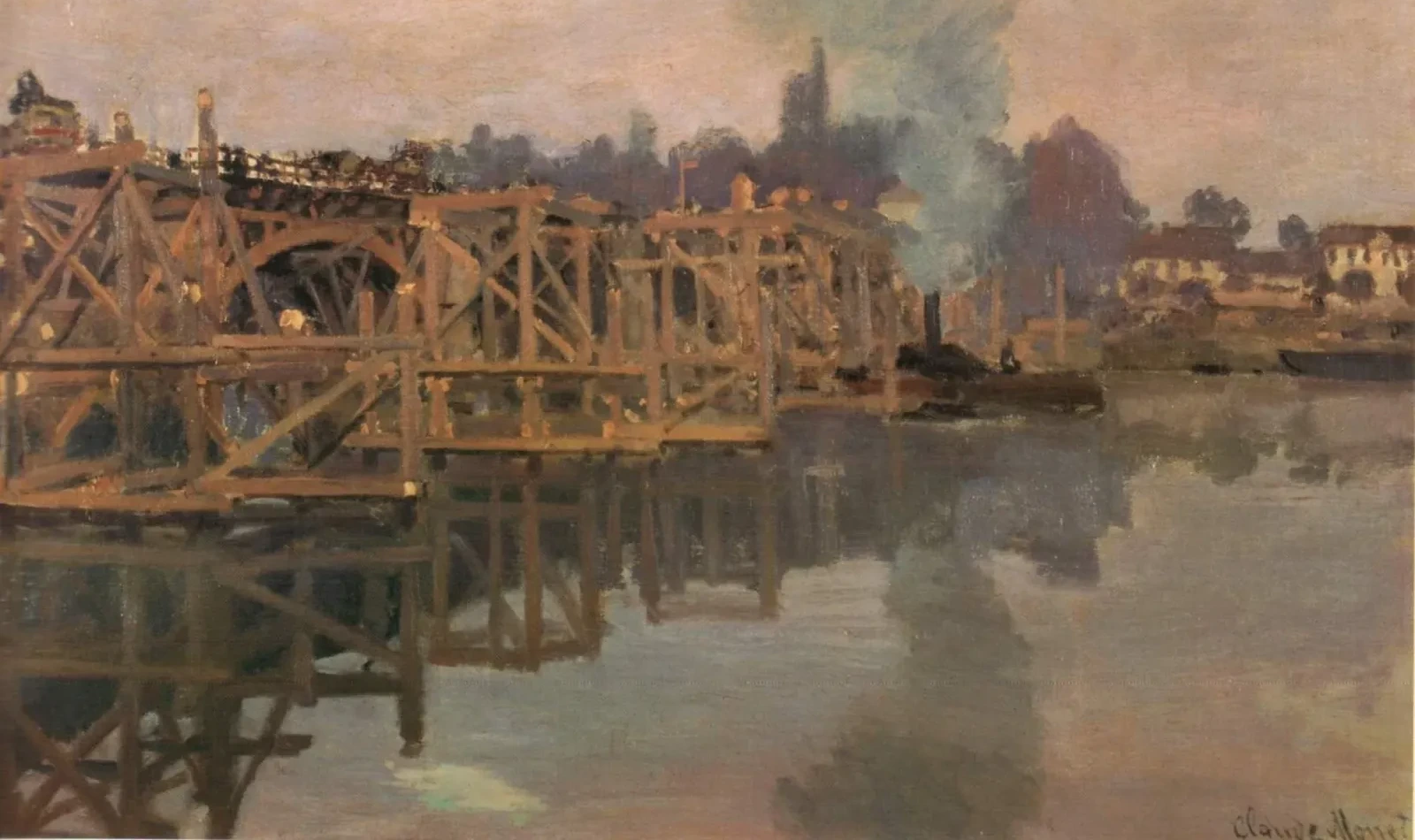 Argenteuil, le pont en réparation, Claude Monet