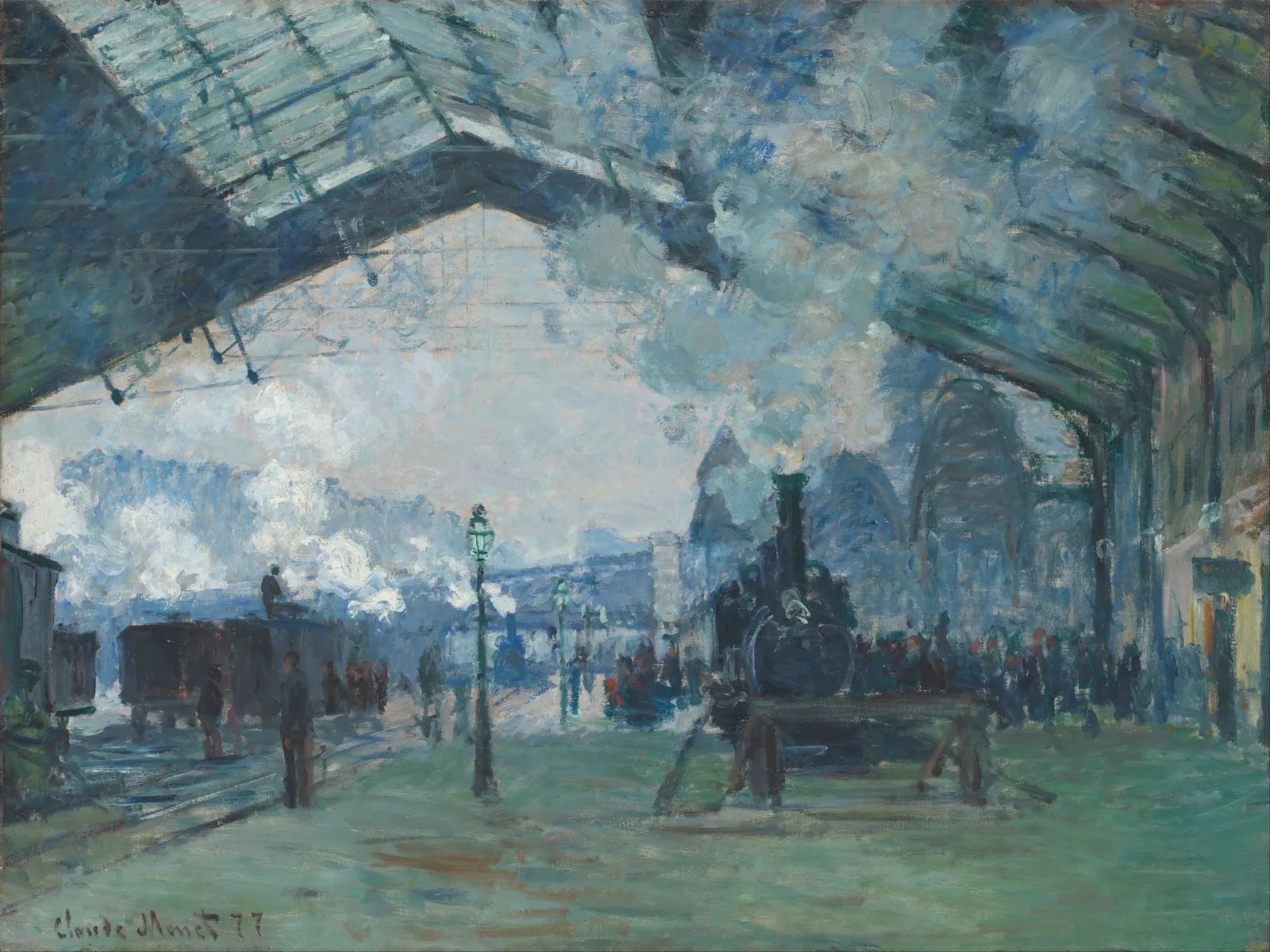 Arrivée du train de Normandie, gare Saint-Lazare, Claude Monet