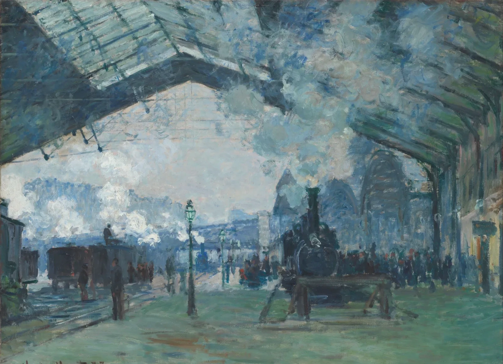 Arrivée du train de Normandie, gare Saint-Lazare, Claude Monet