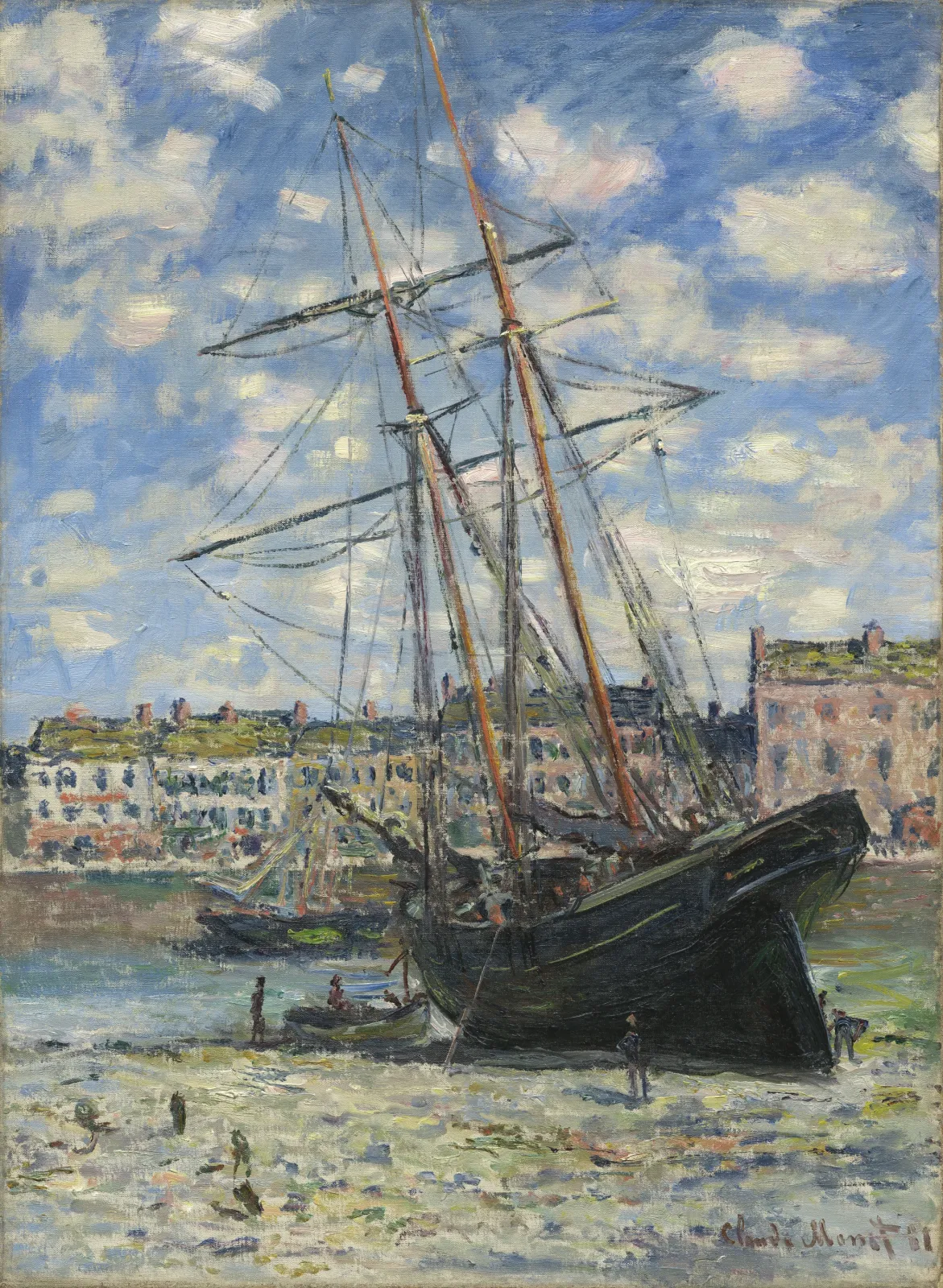 Bateau couché à marée basse, Claude Monet