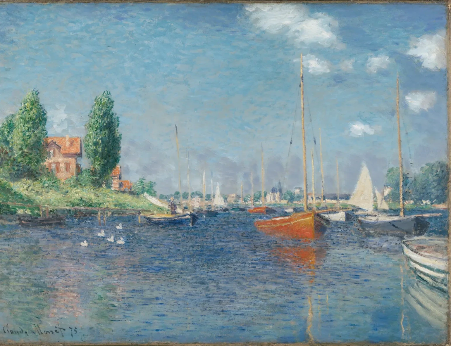 Bateaux rouges, Argenteuil, Claude Monet