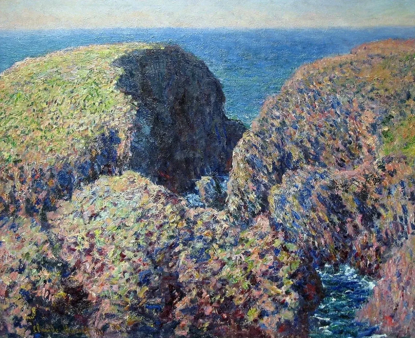 Bloc de rochers, Belle-Île, Claude Monet