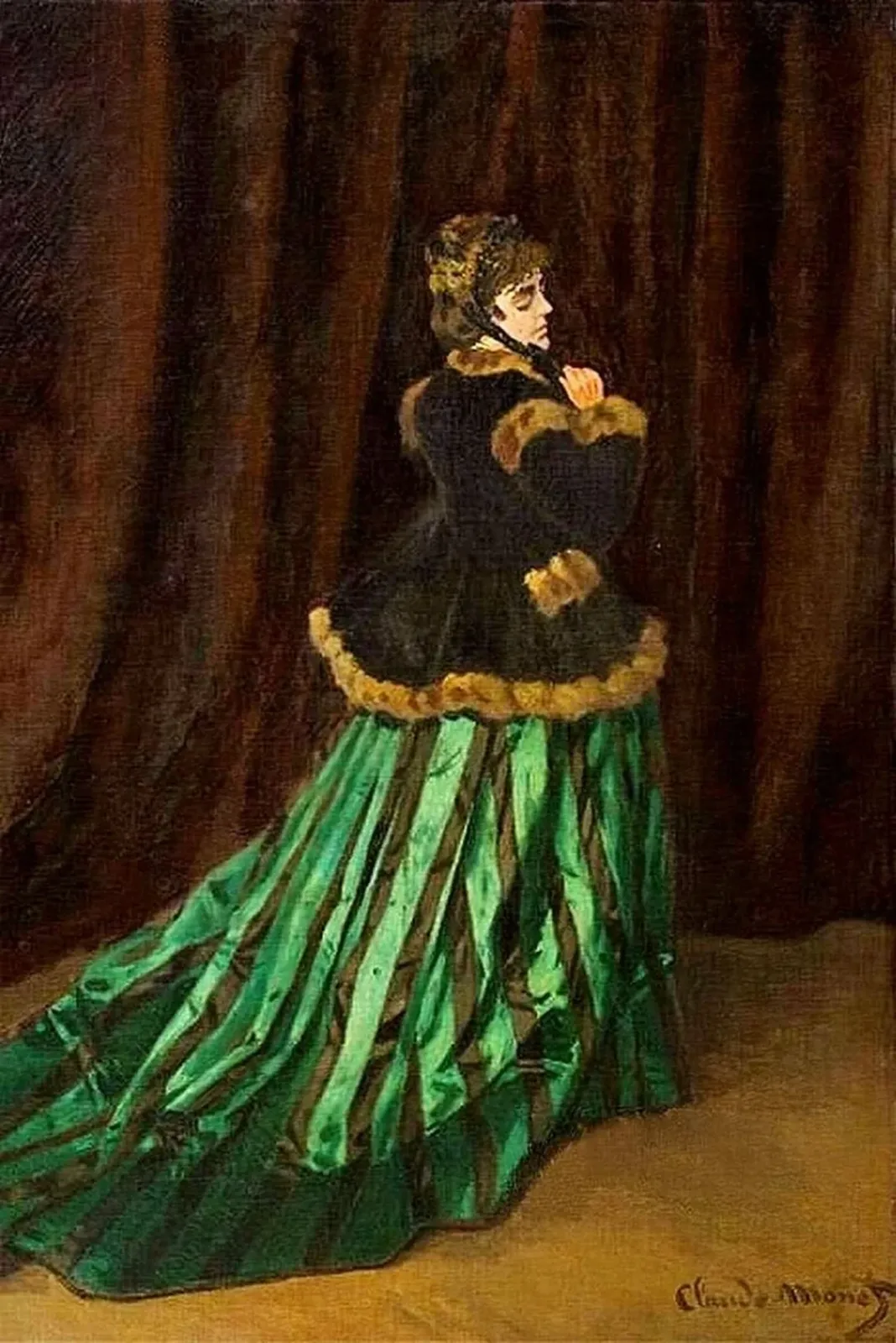 Camille en robe verte, Claude Monet