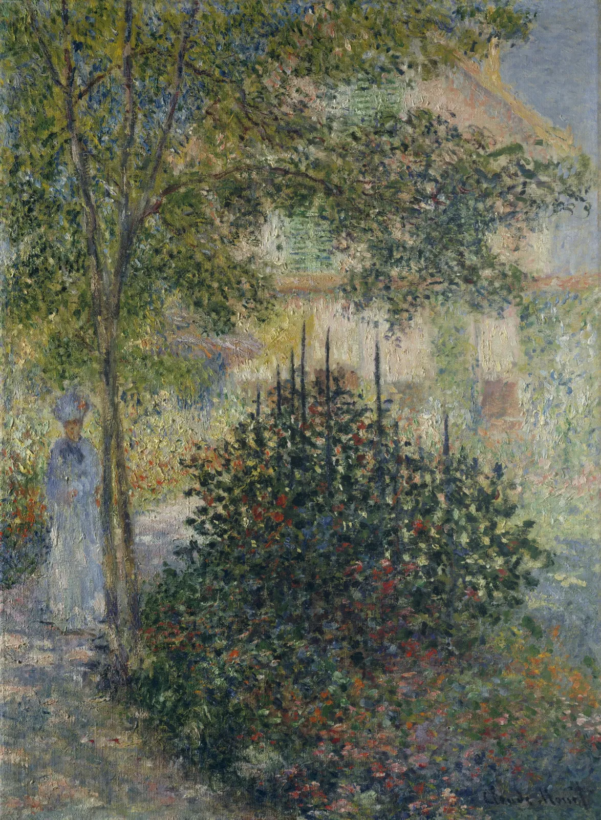 Camille Monet (1847–1879) in the Garden at Argenteuil, Claude Monet