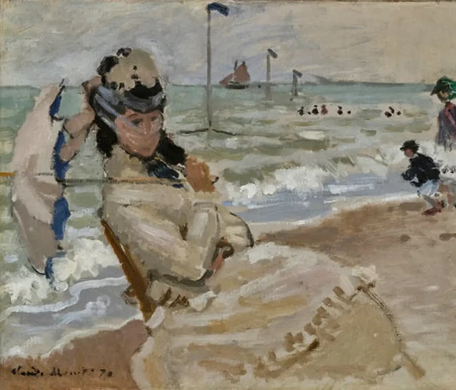 Camille sur la plage de Trouville, Claude Monet