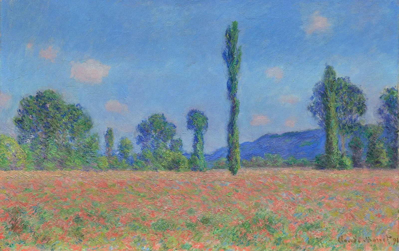 Champ de coquelicots à Giverny, Claude Monet