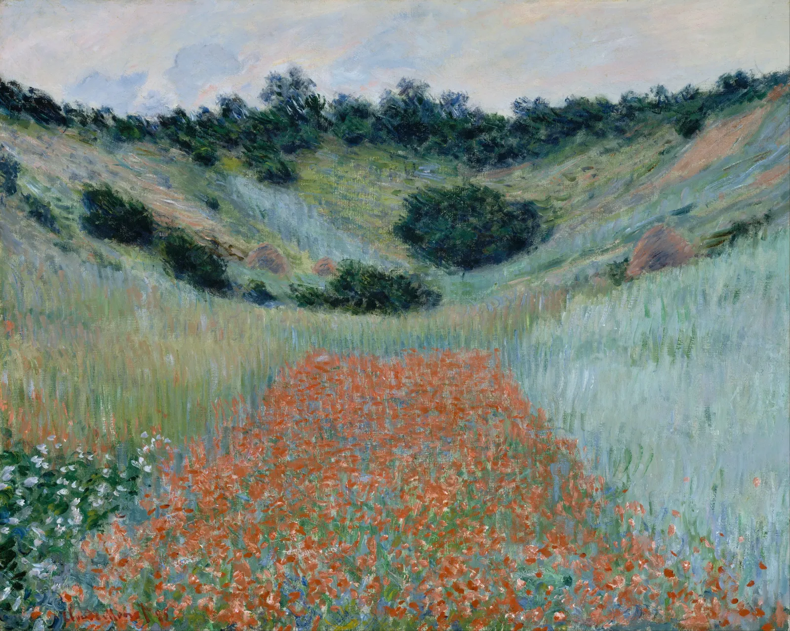 Champ de coquelicots dans un creux près de Giverny, Claude Monet