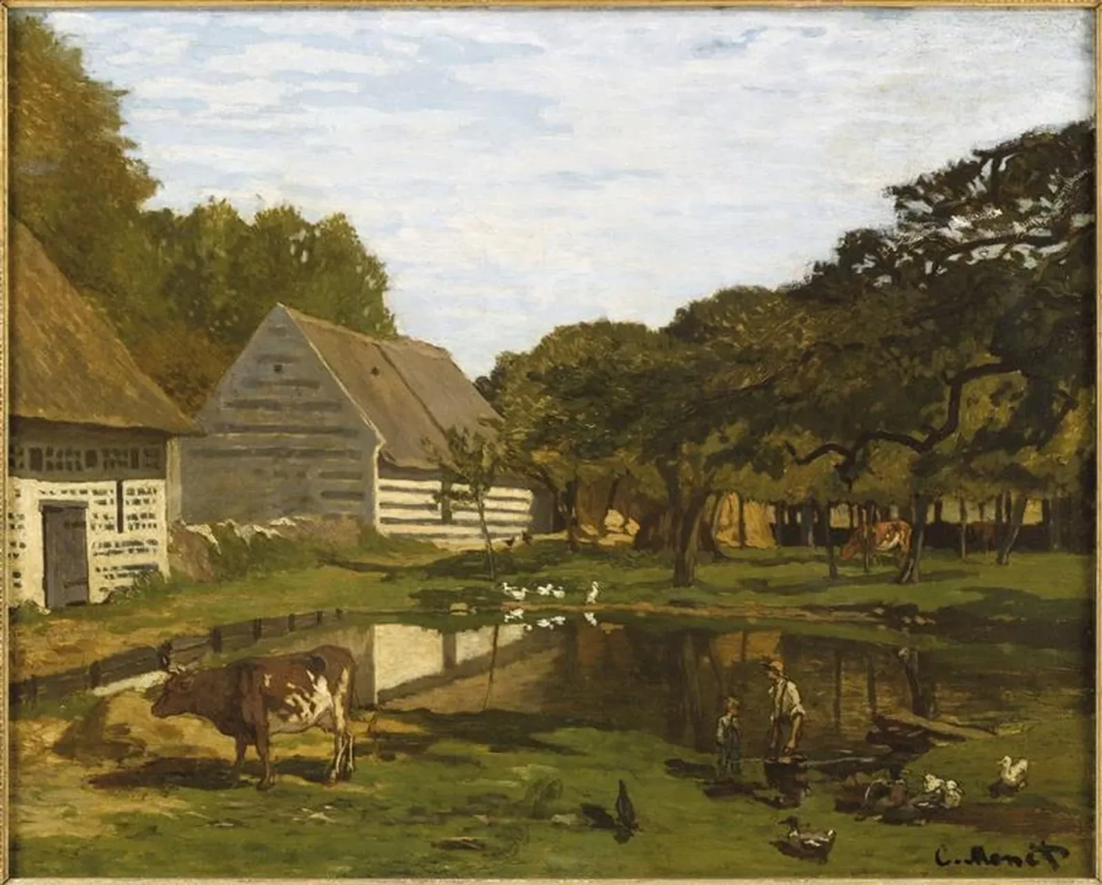 Cour de ferme en Normandie, Claude Monet