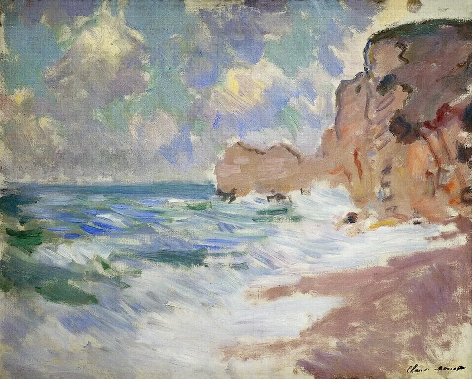 Effet de vagues à Étretat, Claude Monet