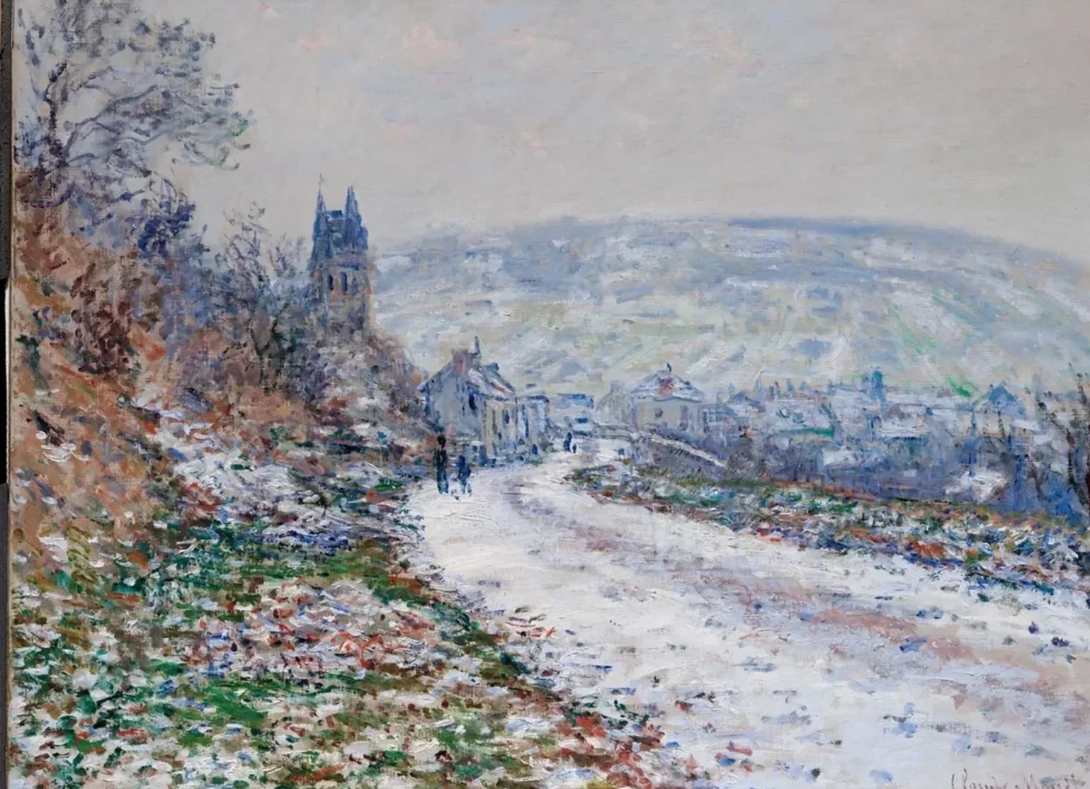 Entrance to the Village of Vétheuil in Winter, Claude Monet
