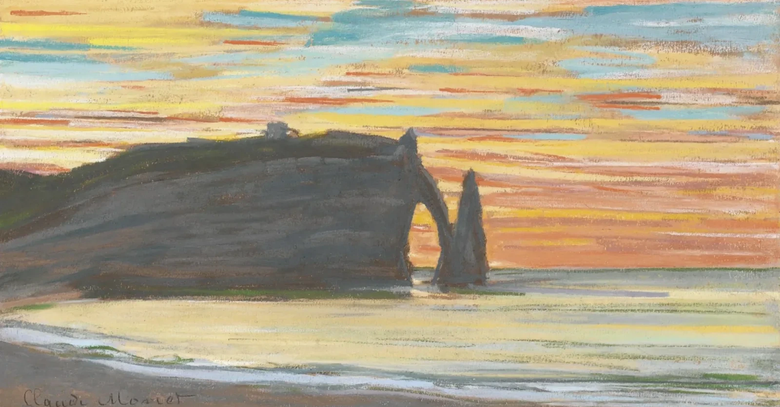 Étretat : l'Aiguille et la porte d'Aval, Claude Monet