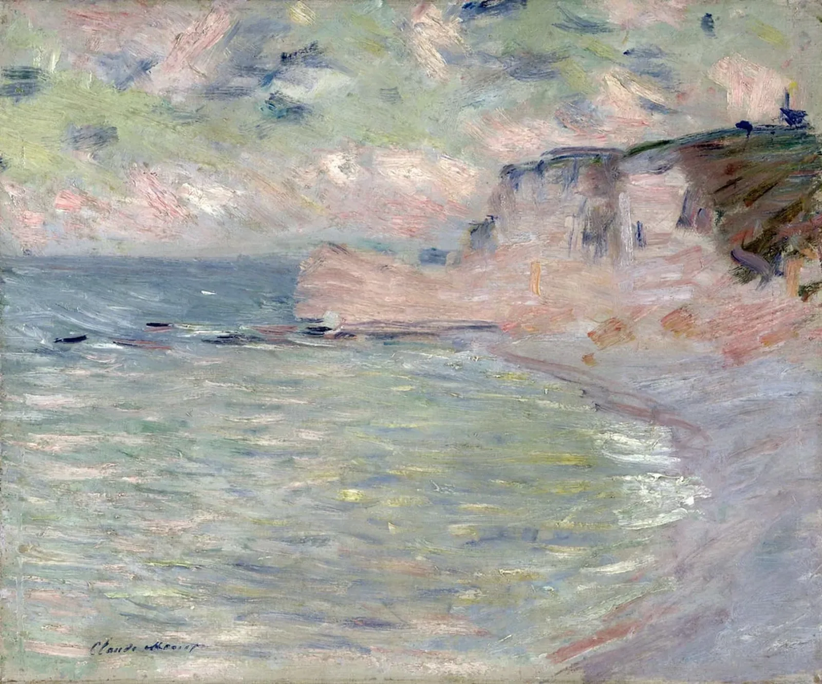 Falaise et Porte d'Amont, effet du matin, Claude Monet