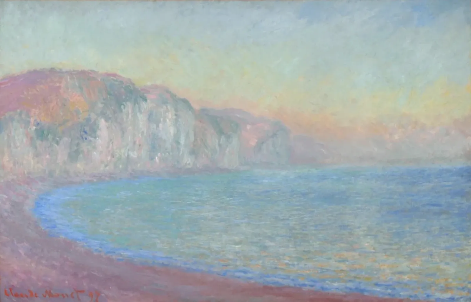 Falaises à Pourville, soleil levant, Claude Monet