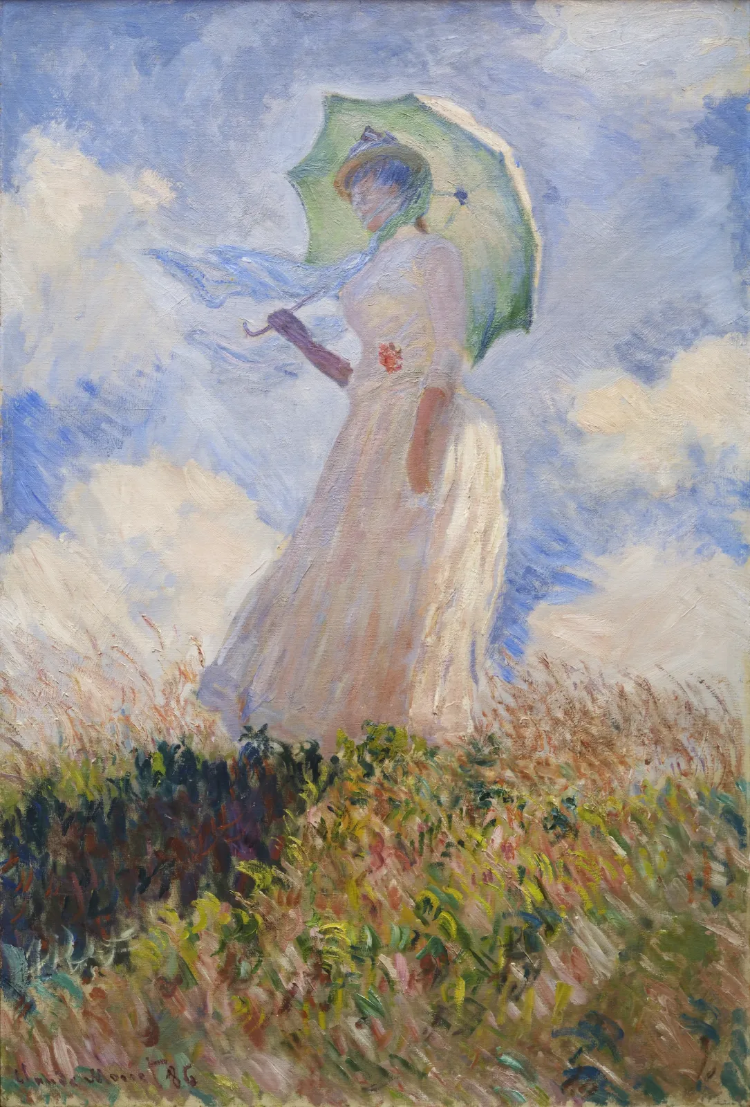 Femme à l'ombrelle tournée vers la gauche, Claude Monet