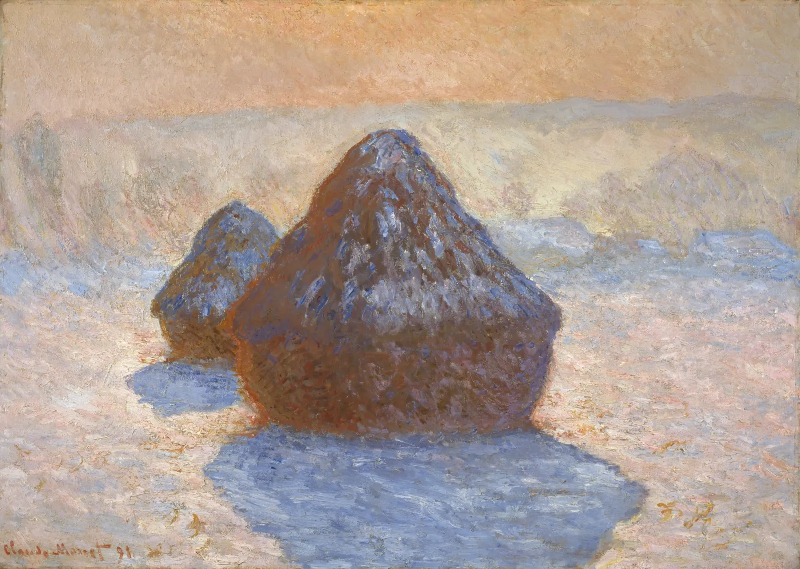 Haystacks: Snow Effect, Claude Monet