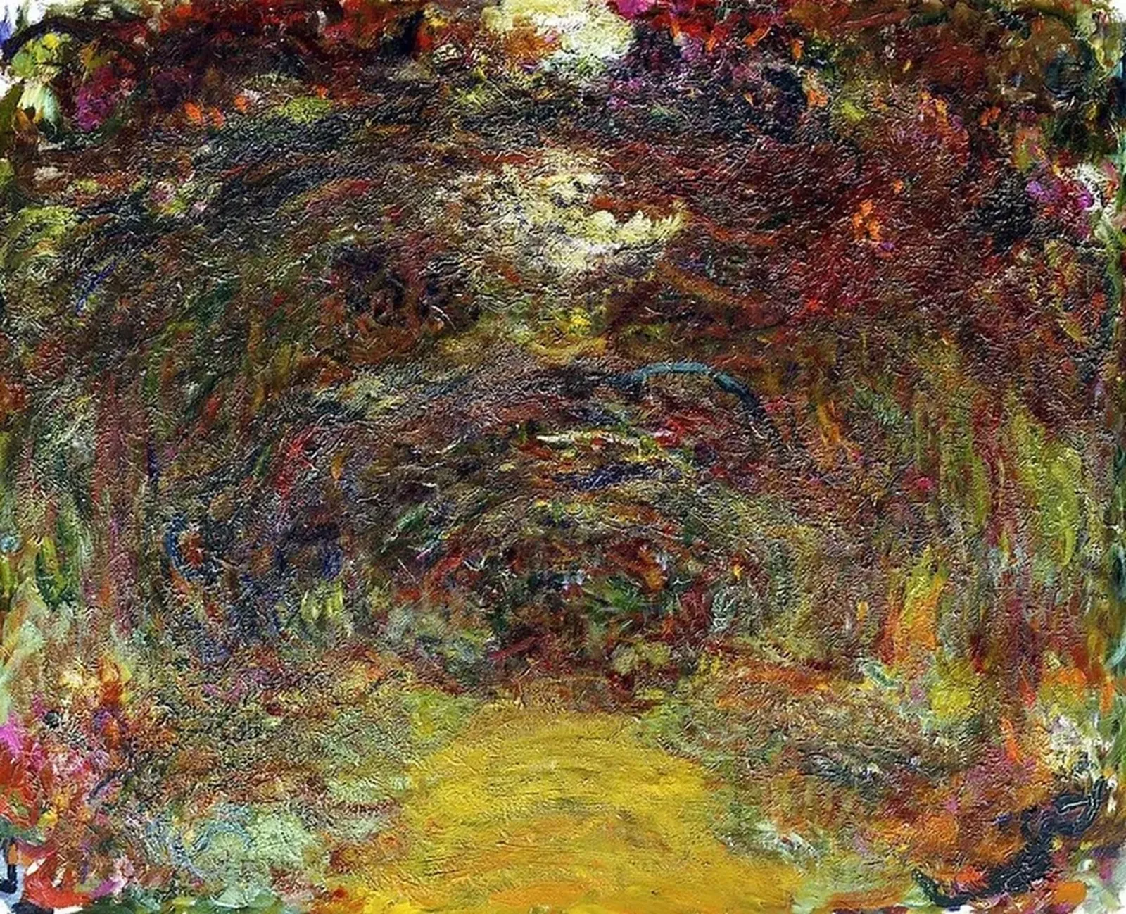 L'allée des rosiers, Claude Monet