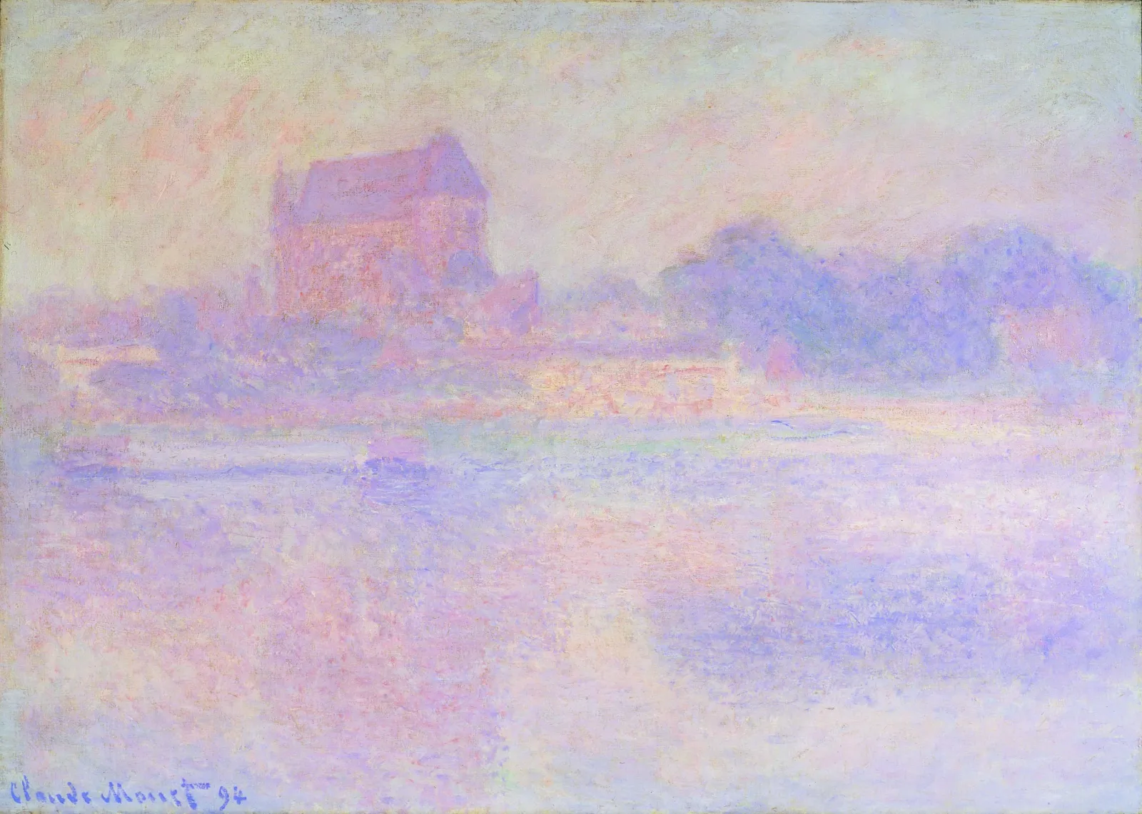 L'église de Vernon, brouillard, Claude Monet