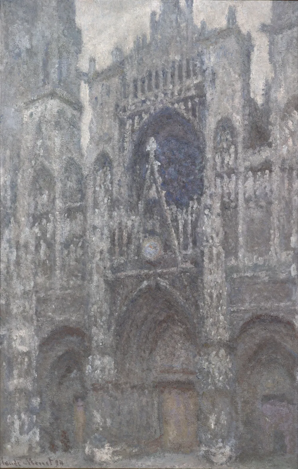 La Cathédrale de Rouen, le Portail, Temps gris, Claude Monet