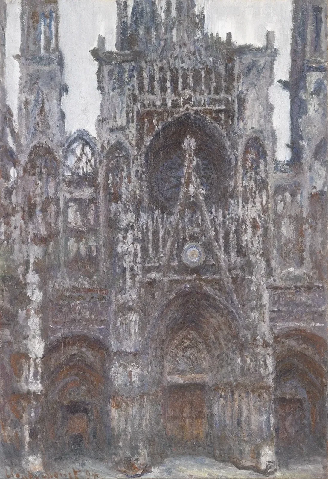La Cathédrale de Rouen. Le portail vu de face, Harmonie brune, Claude Monet