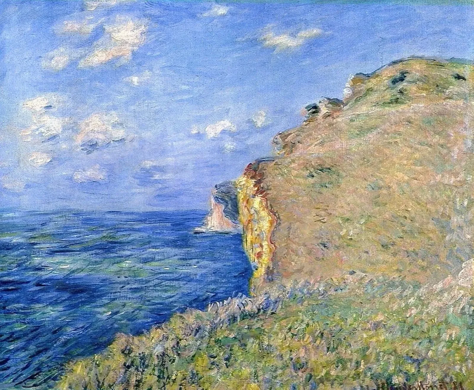 La falaise à Fécamp, Claude Monet