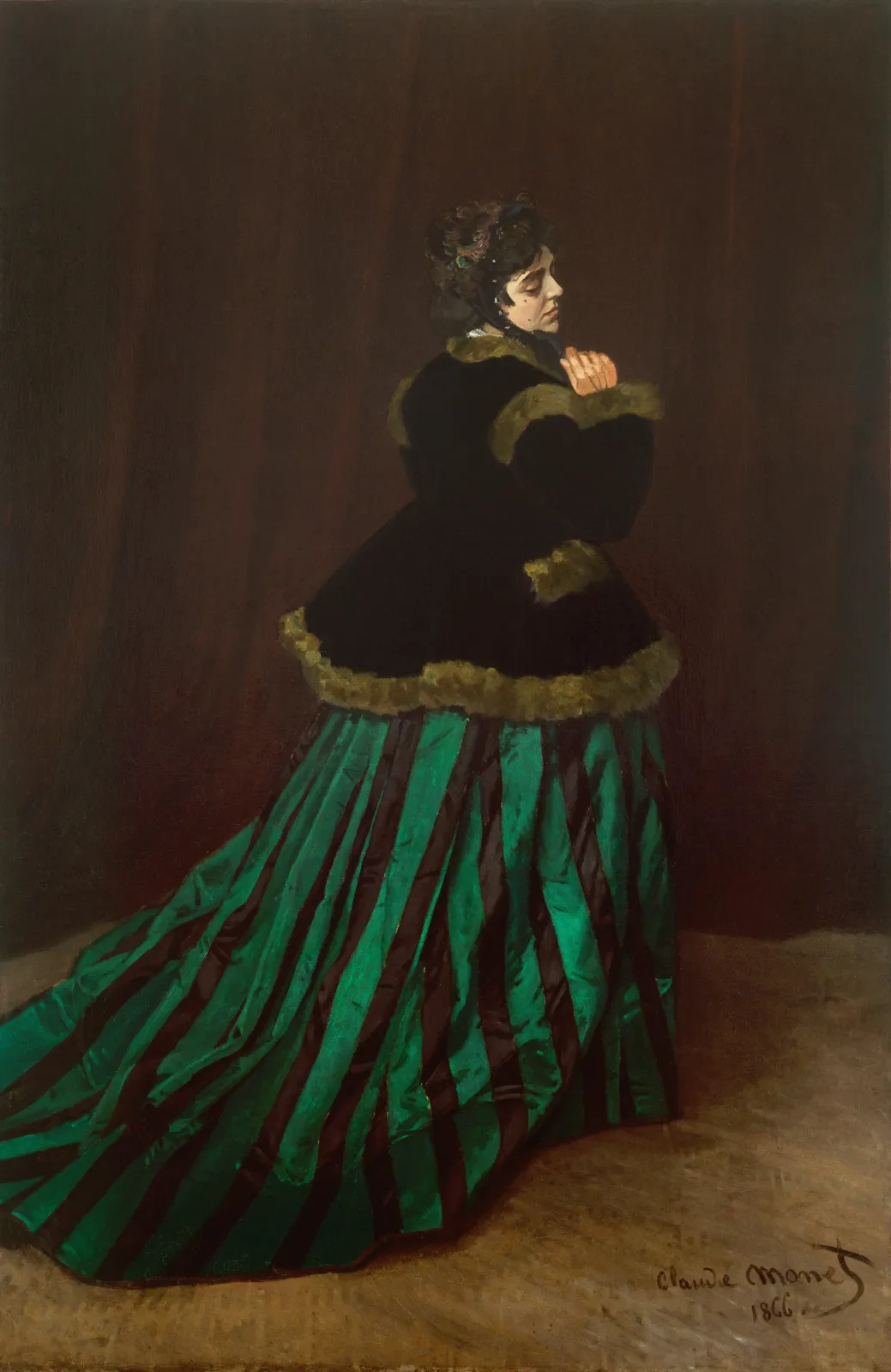 La Femme en robe verte, Claude Monet